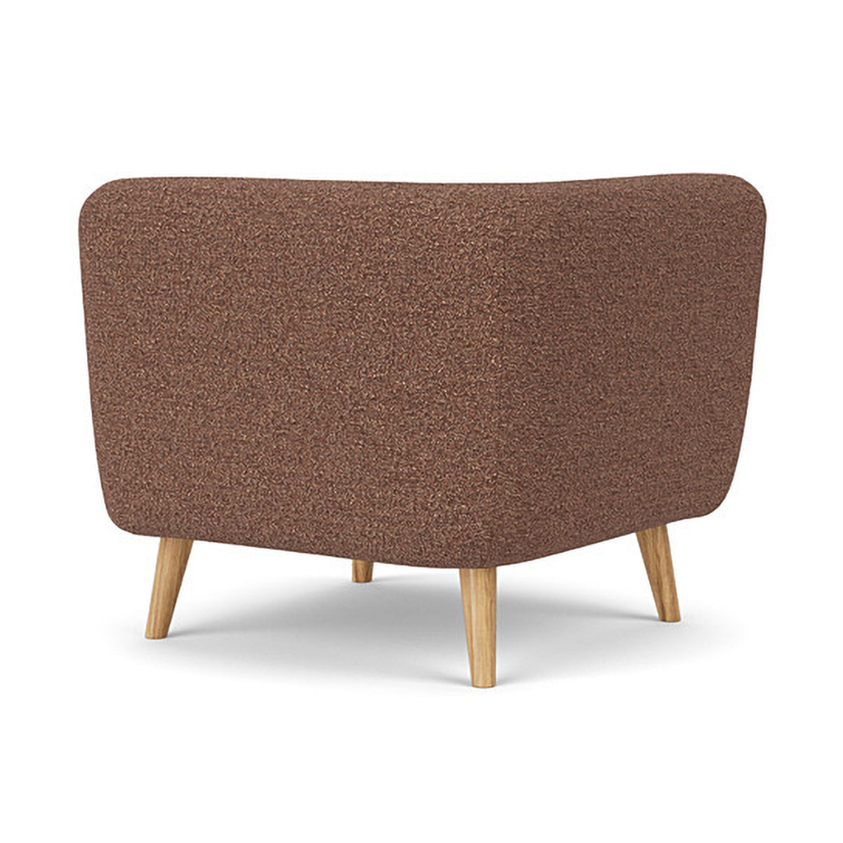 Alfred Boucle Right 1 Seater Modular Sofa - Modern Accent Chair for Living Room, Bedroom & Office - Compact Single Seater Couch with Removable Cushions