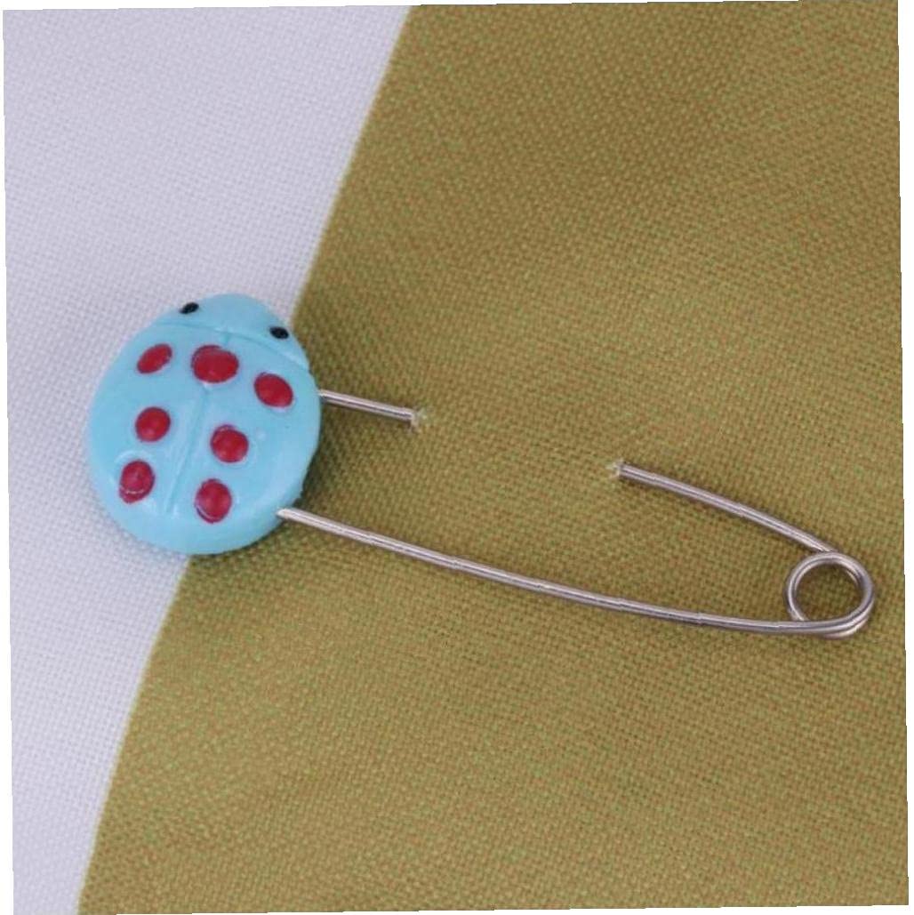 4-Pack Plastic Head Safety Pins - Baby Diaper Fasteners, Infant Nappy Clips for Muslin Cloth & Shower Towels - Secure & Gentle for Newborn Care (Ideal for Daycare, Travel & Home Use)