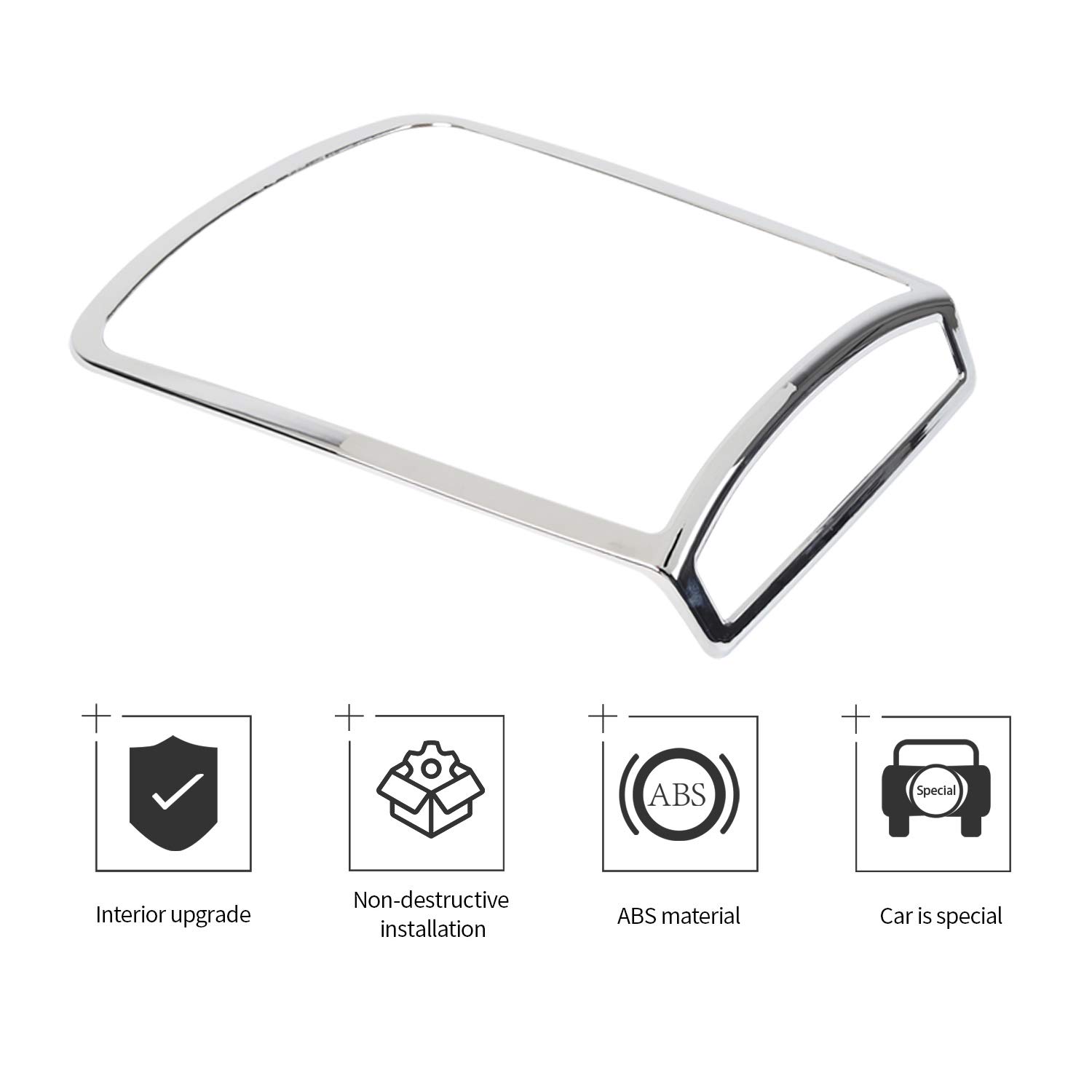 Ford F150 2015-2020 Chrome Interior Car Reading Light Lamp Cover Trim Ring Accessories - Upgrade Your Truck Cabin Lighting for Night Driving & Reading