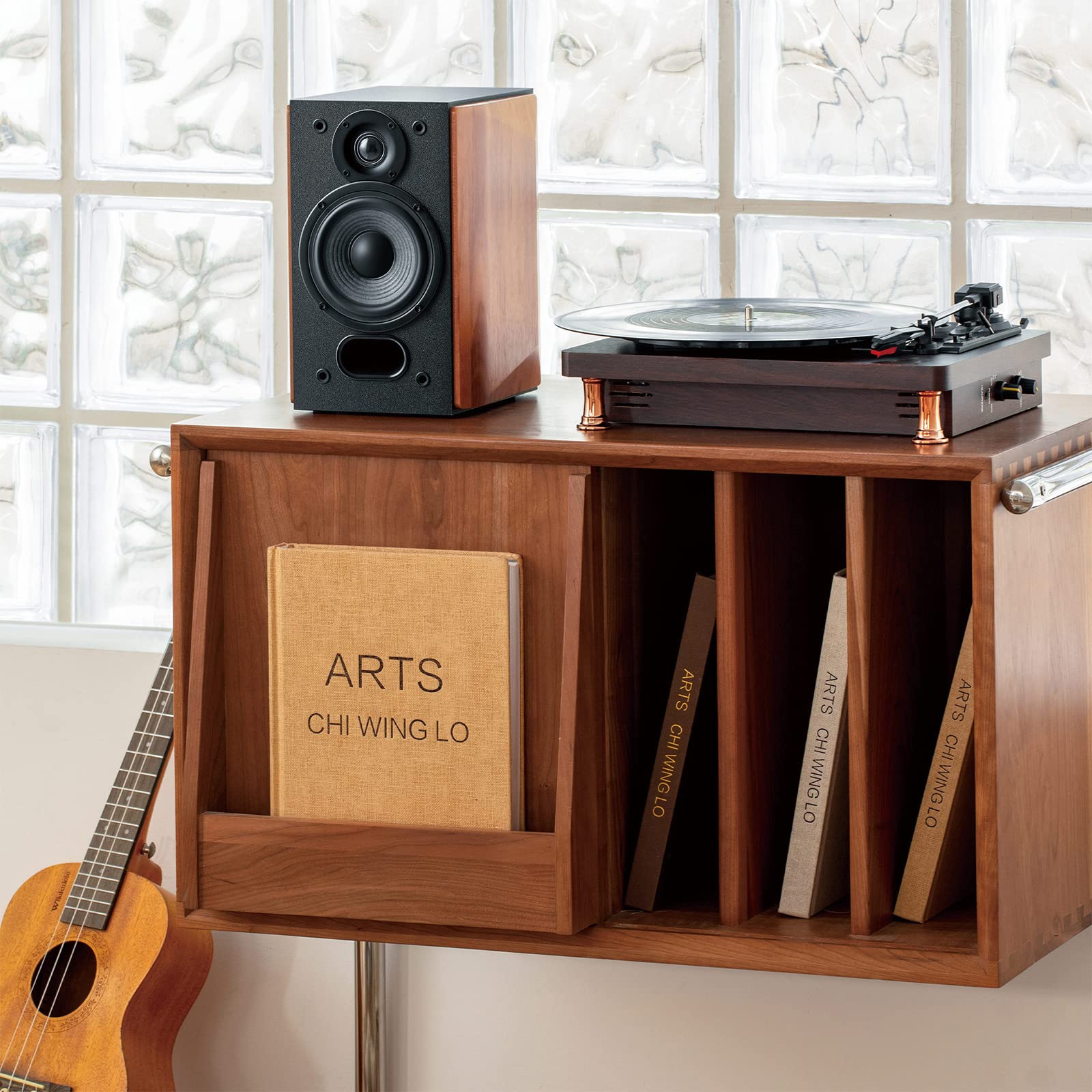 Edifier R1380DB Active Bluetooth Bookshelf Speakers - 42W RMS Wireless Studio Monitor with Optical/Coaxial Input - Wood Grain Design for Home Audio, Gaming & Music Streaming