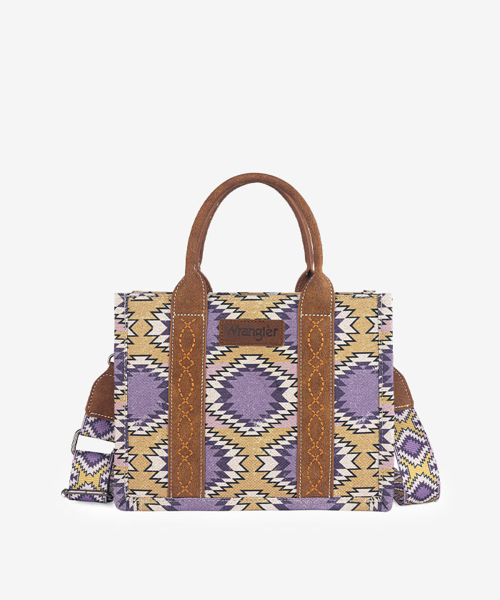 Wrangler Dual Sided Print Canvas Tote Bag - Stylish & Durable Reusable Shopping Bag for Women - Perfect for Groceries, Beach, Work & Travel