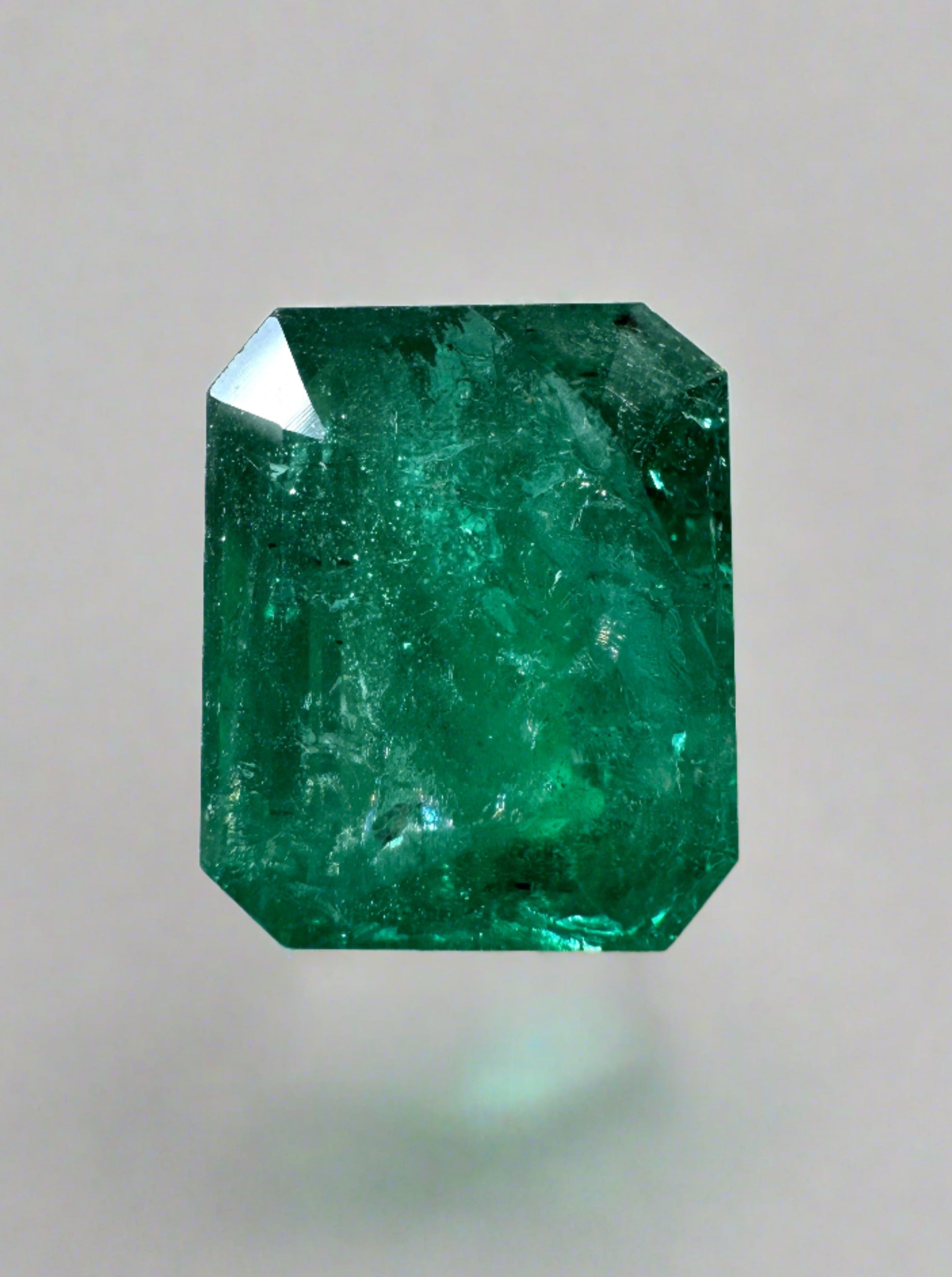 5.68 Carat Natural Zambian Emerald - 11.3x9.3mm Medium Deep Green Loose Gemstone for Jewelry Making, Engagement Rings & Luxury Gifts