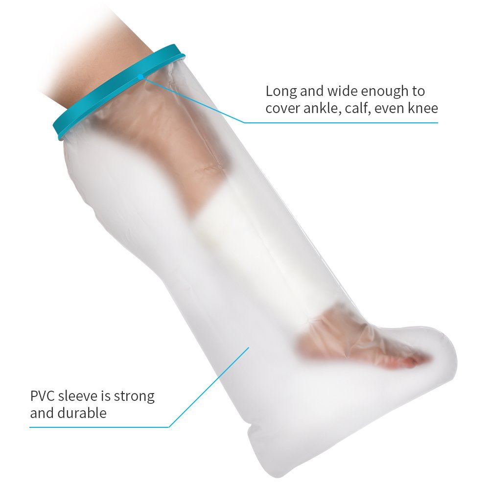 Waterproof Cast Cover for Leg & Foot - 40 Inch Shower Protector Sleeve | Keeps Cast Dry During Bathing | Ideal for Adults with Ankle, Orthopedic Wounds or Bandages | Perfect for Post-Surgery Recovery & Daily Hygiene Care
