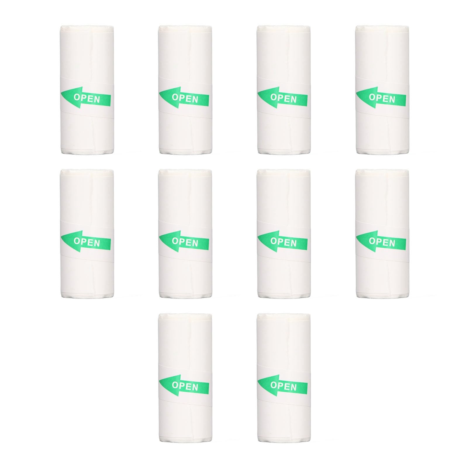 10 Rolls Self-Adhesive Label Printer Paper - 57x25mm Portable Mini Sticker Paper for Photos, Shipping Labels & Organizing | Perfect for Home, Office & Small Business Use
