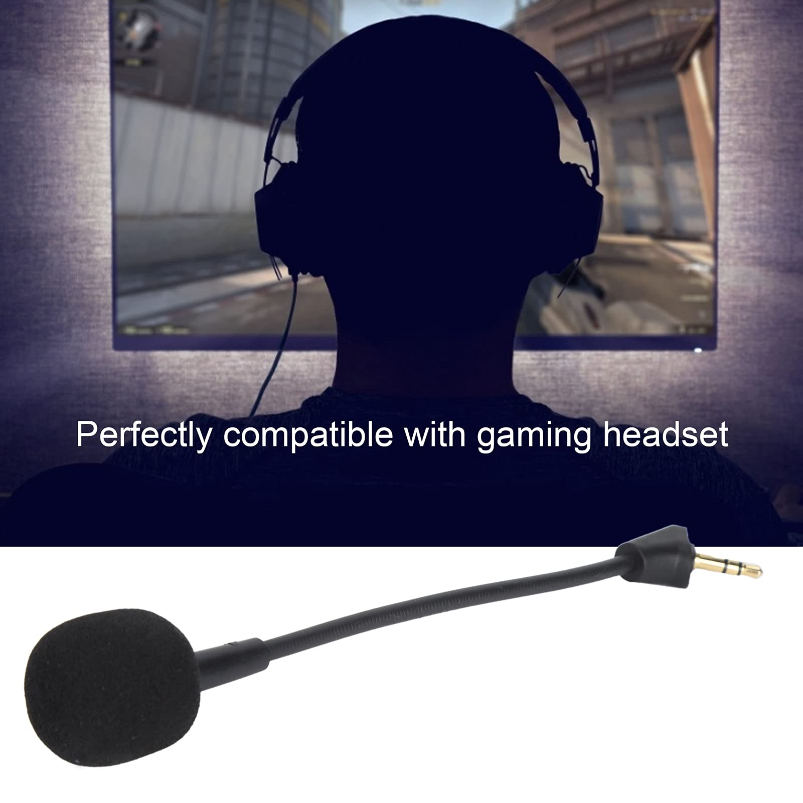 Replacement Gaming Microphone with Noise Cancelling for Cloud Alpha Headset - Headset Repair Parts & Accessories - Perfect for Streaming, Gaming & Online Meetings