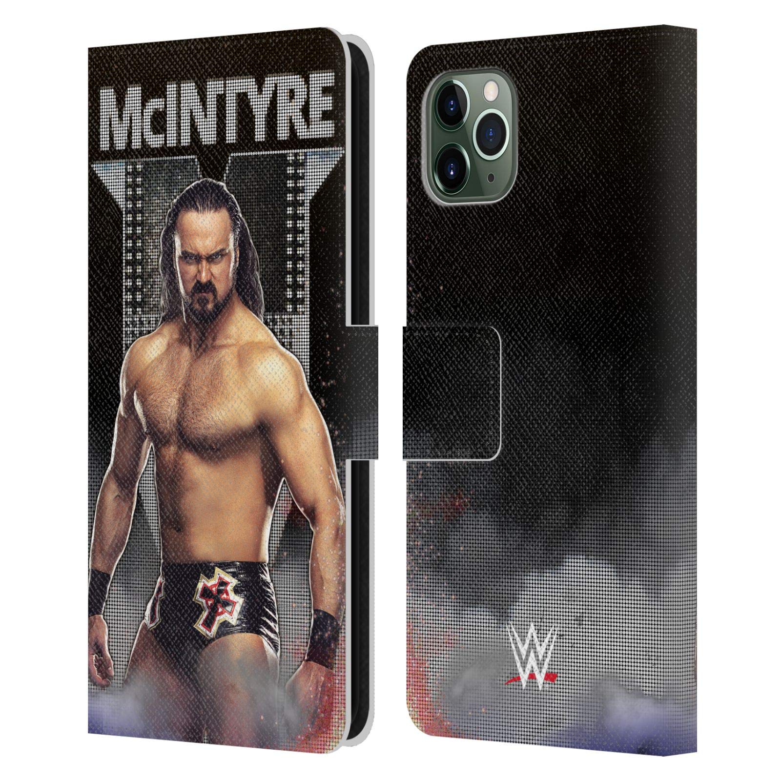 Head Case Designs WWE LED Image Drew McIntyre Leather Book Wallet Case Cover for Apple iPhone 11 Pro Max - Perfect for Wrestling Fans & Daily Protection
