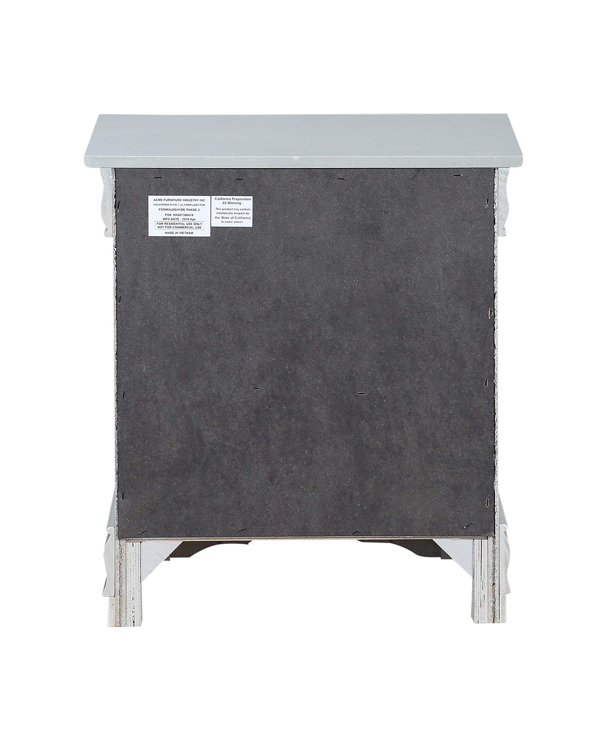 Harper & Bright Designs 2-Drawer Nightstand - Small Dresser & Bedside Table with Storage for Bedroom, Living Room, College Dorm - Silver | Perfect for Compact Spaces & Modern Decor
