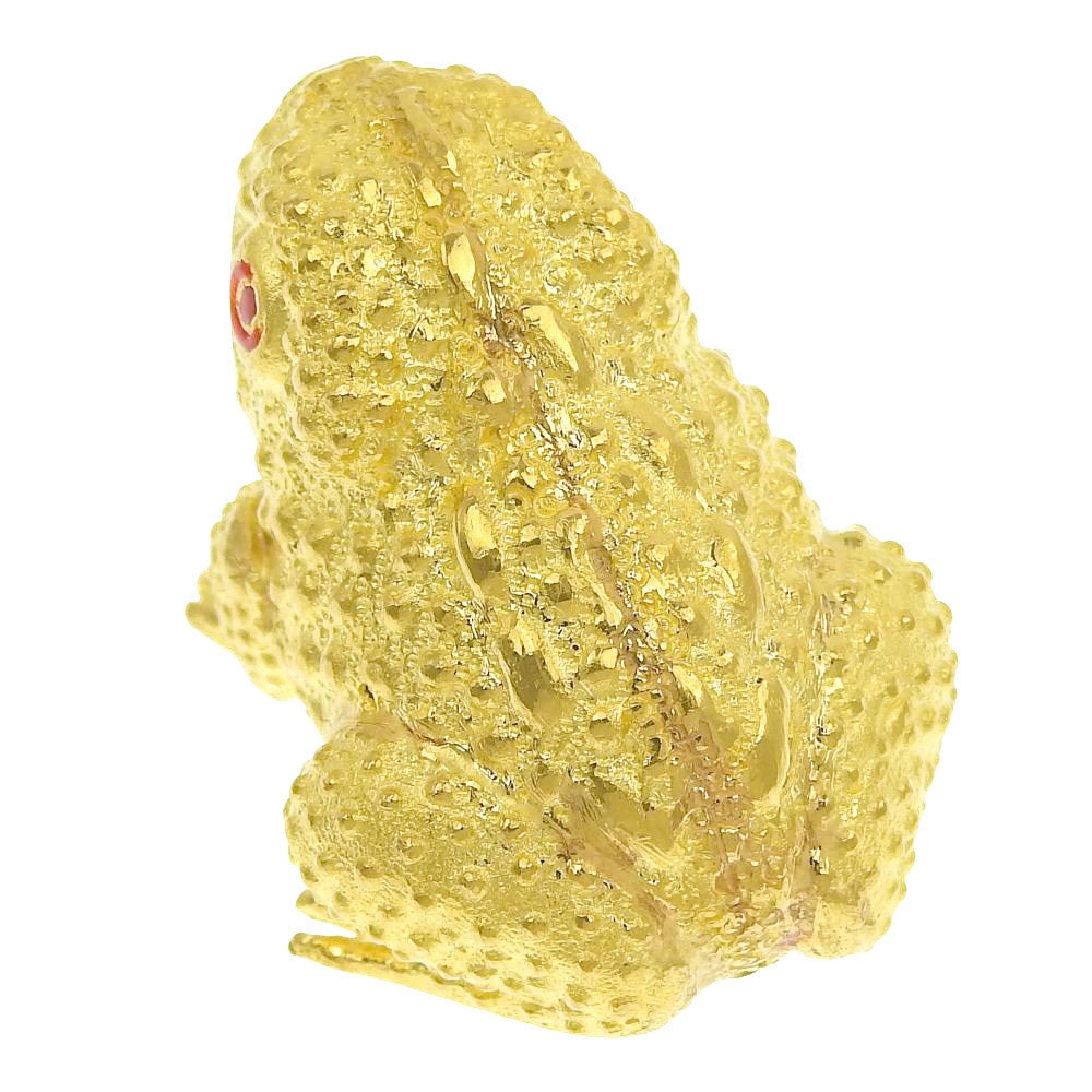 24K Gold Plated Frog Figurine - Elegant Home Decor for Feng Shui, Gift & Collectible - Perfect for Living Room, Office & Garden Display