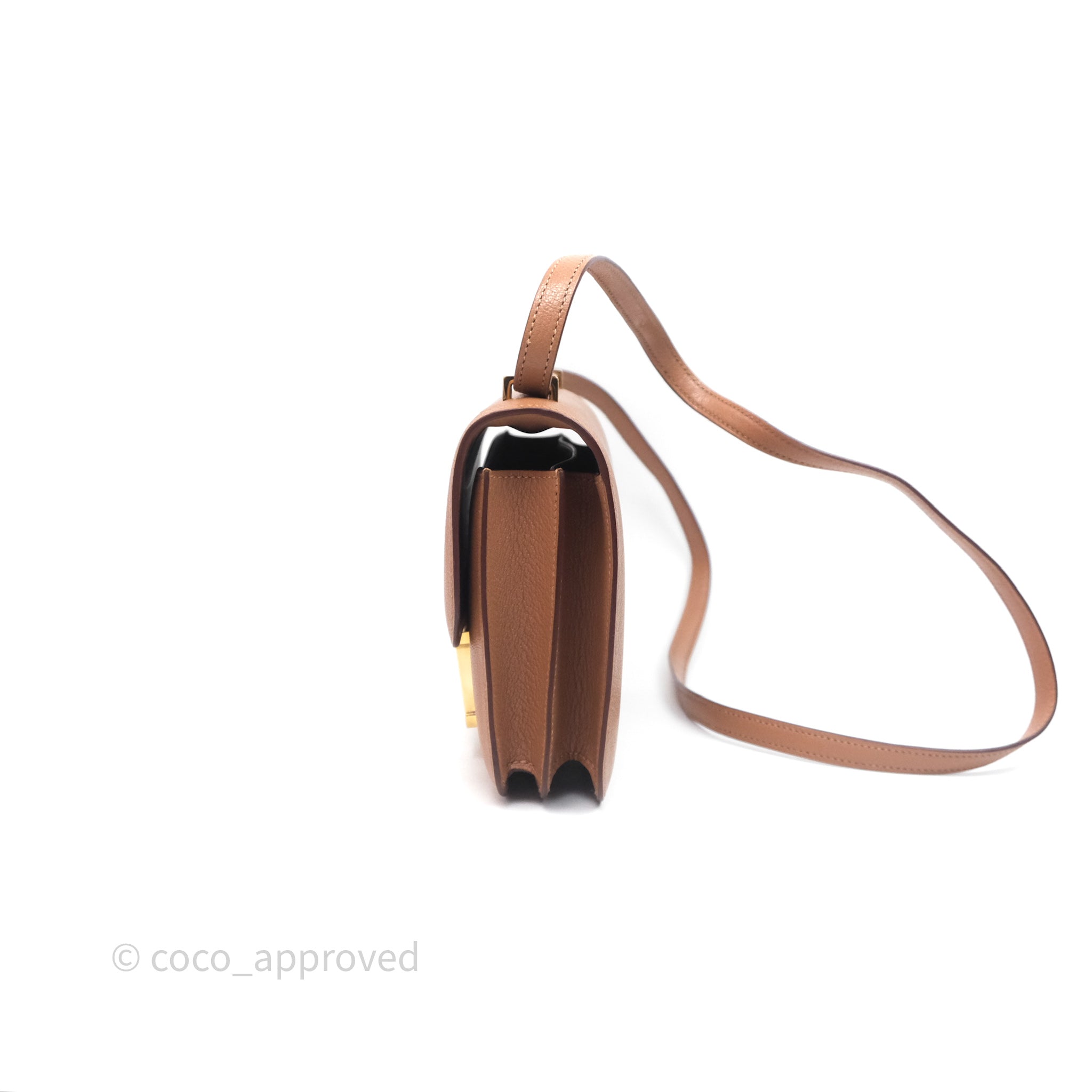 Hermès Constance Mini Bag in Quebracho Chevre Leather with Gold Hardware - Luxury Crossbody Bag for Women, Perfect for Date Night & Special Occasions