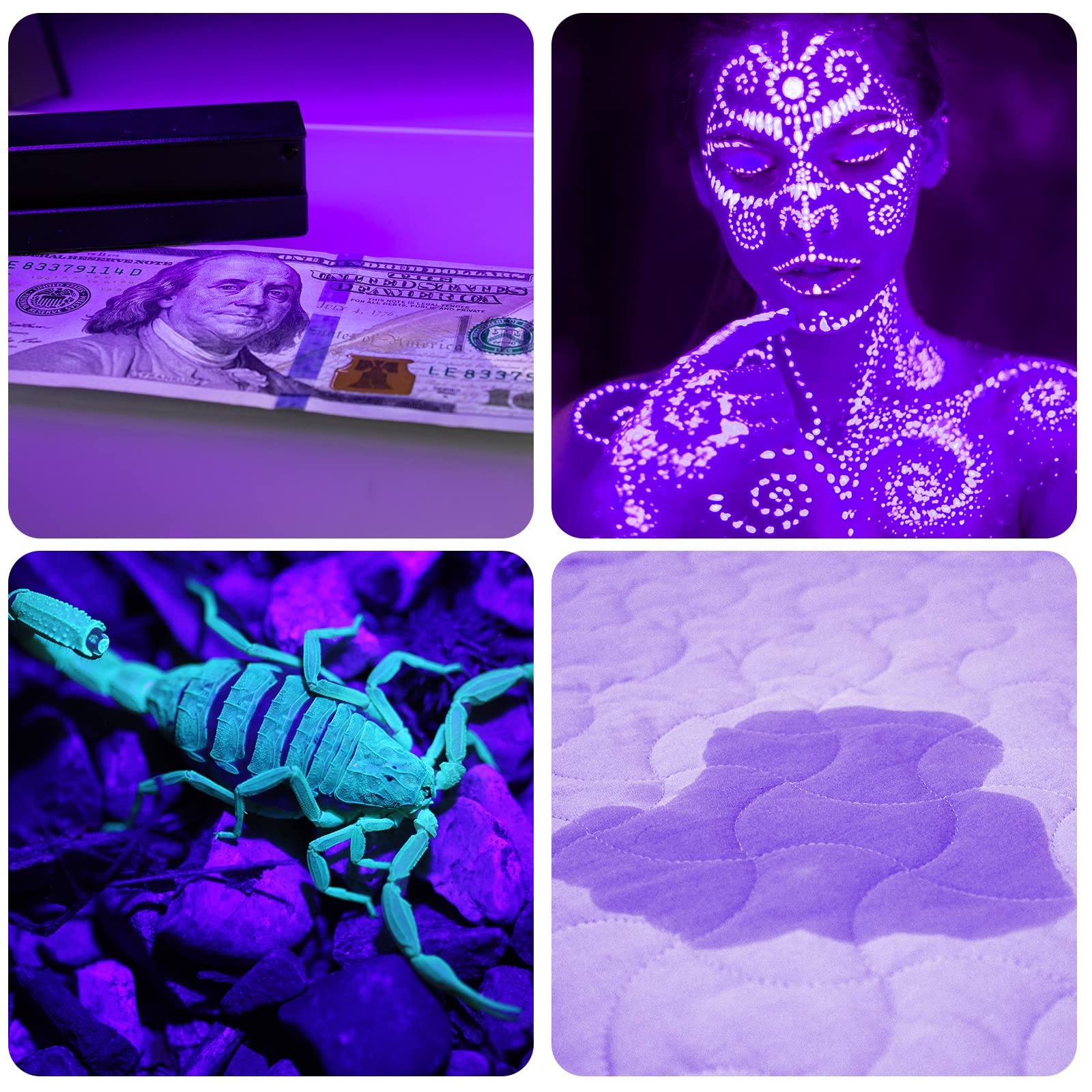 COSOOS 395nm 3W UV Nail Lamp with Adjustable Gooseneck & Clamp - Portable Black Light for Gel Nails, Resin Curing, Glue Drying, Face Paint - Perfect for Home Nail Salons & DIY Art Projects