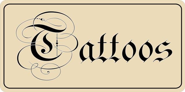 Custom Tattoo Photo License Plate - Personalized Metal Car Tag with Unique Design for Cars, Motorcycles & Trucks - Perfect for Gifts, Car Shows & Vehicle Customization