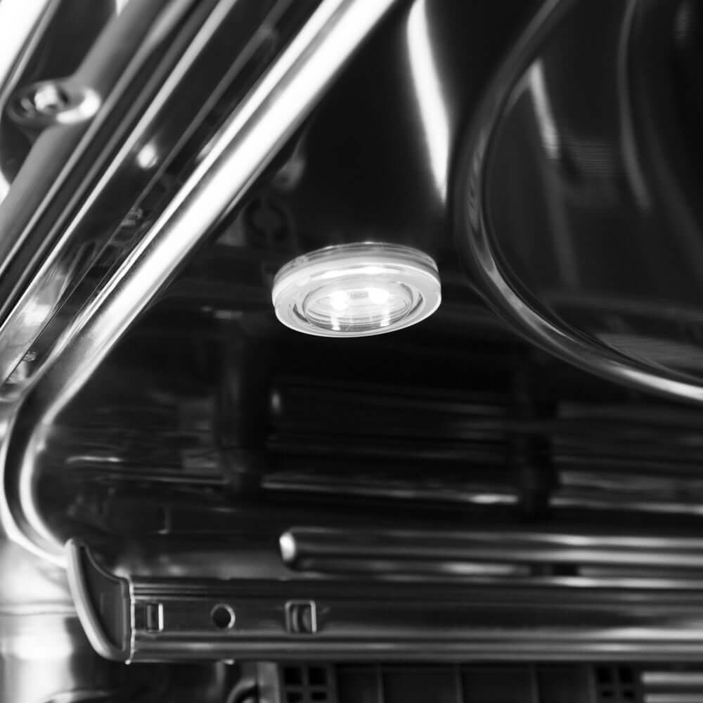 ZLINE 24 Inch Monument Series 3rd Rack Top Touch Control Dishwasher - Custom Panel Ready, Stainless Steel Tub, Ultra Quiet 45dBa (DWMT 24) - Perfect for Modern Kitchens, Open Concept Homes & Luxury Apartments
