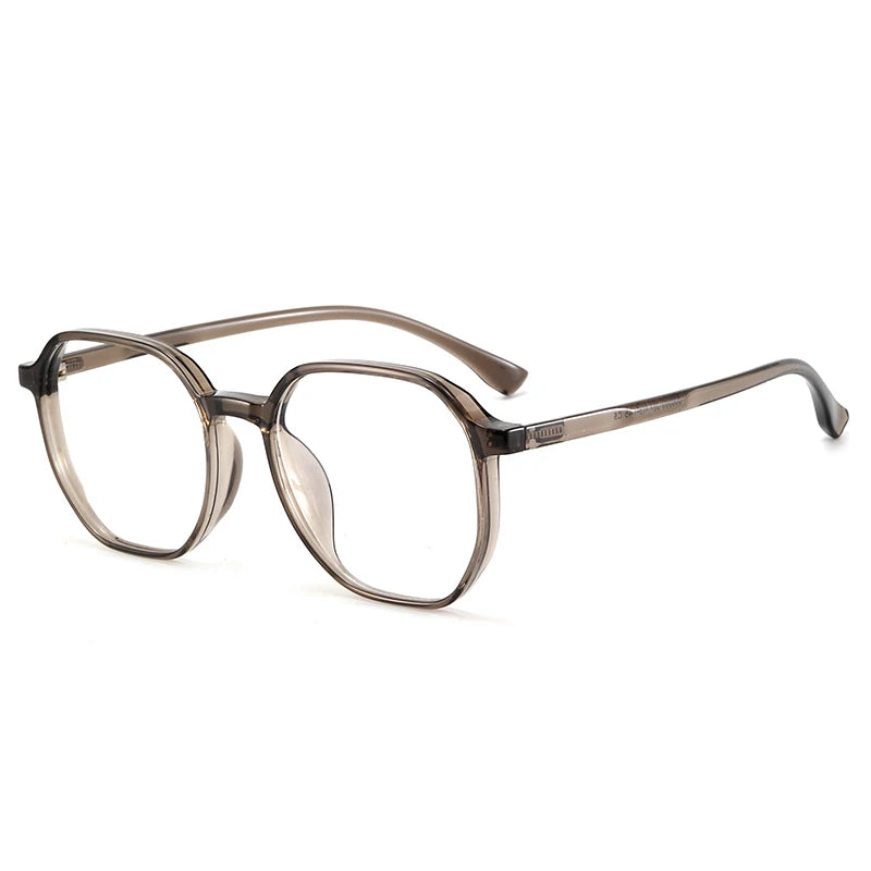 Bclear Unisex Full Rim Polygon TR90 Titanium Eyeglasses Frame 90303 - Lightweight & Durable Glasses for Work, Reading & Fashion
