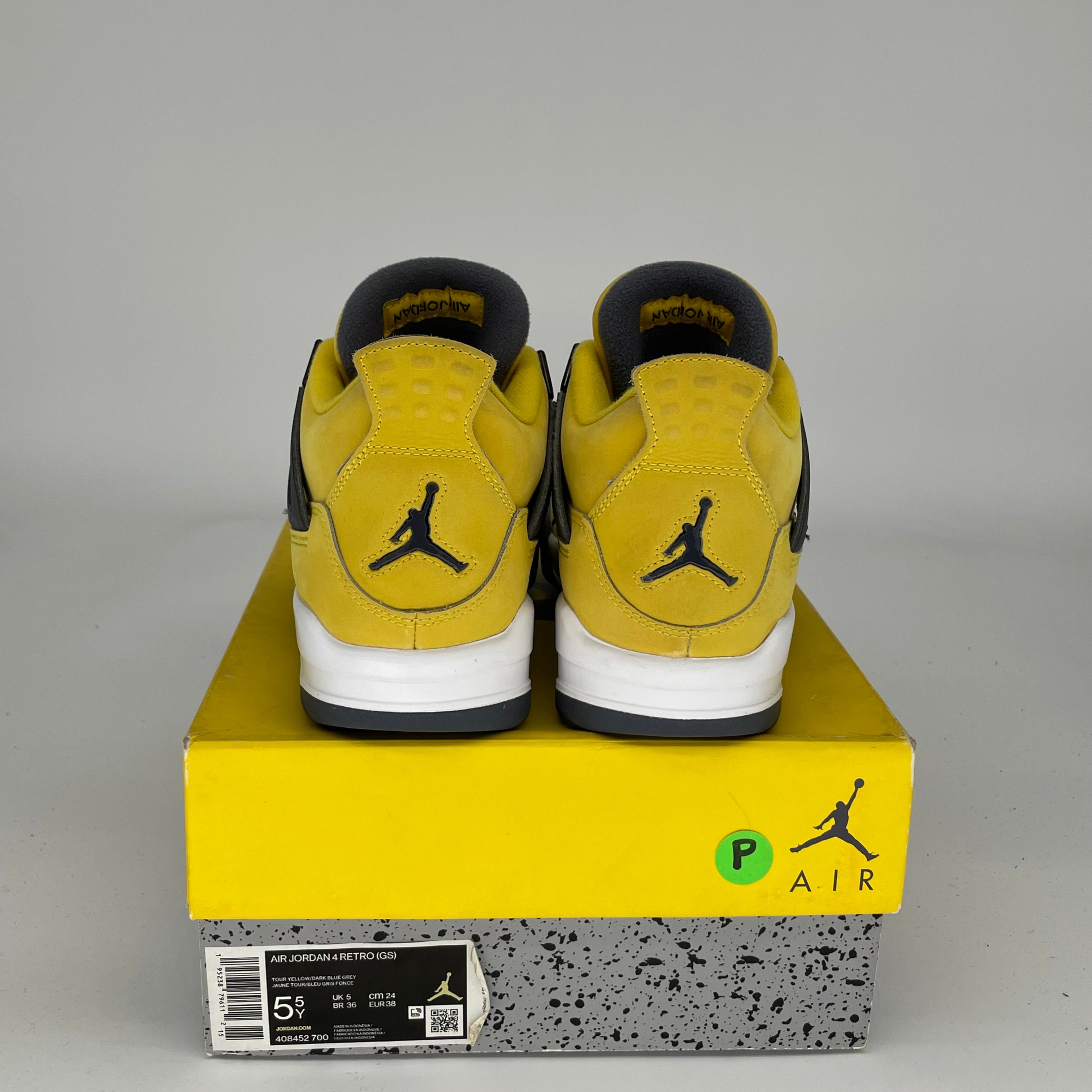 AIR JORDAN 4 LIGHTNING Sneakers - Size 5.5Y (408452-700) - Retro Basketball Shoes for Men & Women - Perfect for Streetwear, Casual Outfits & Sneaker Collectors