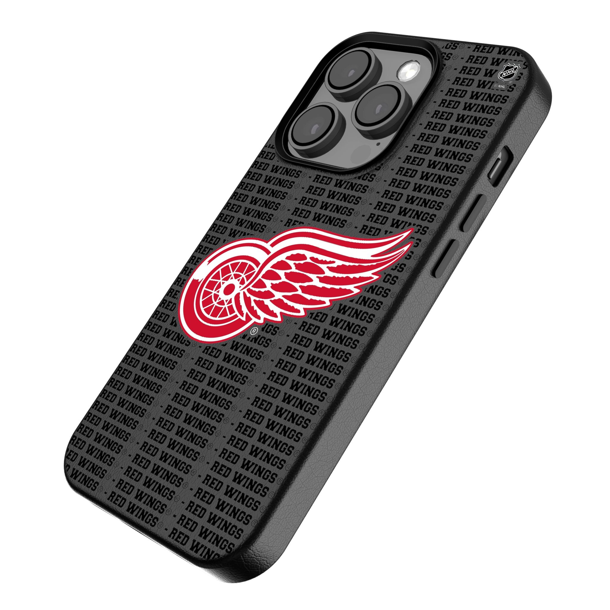 Detroit Red Wings MagSafe Compatible Phone Case for iPhone 14/13/12 - Durable Text Backdrop Design - Perfect for Fans, Sports Events & Everyday Use
