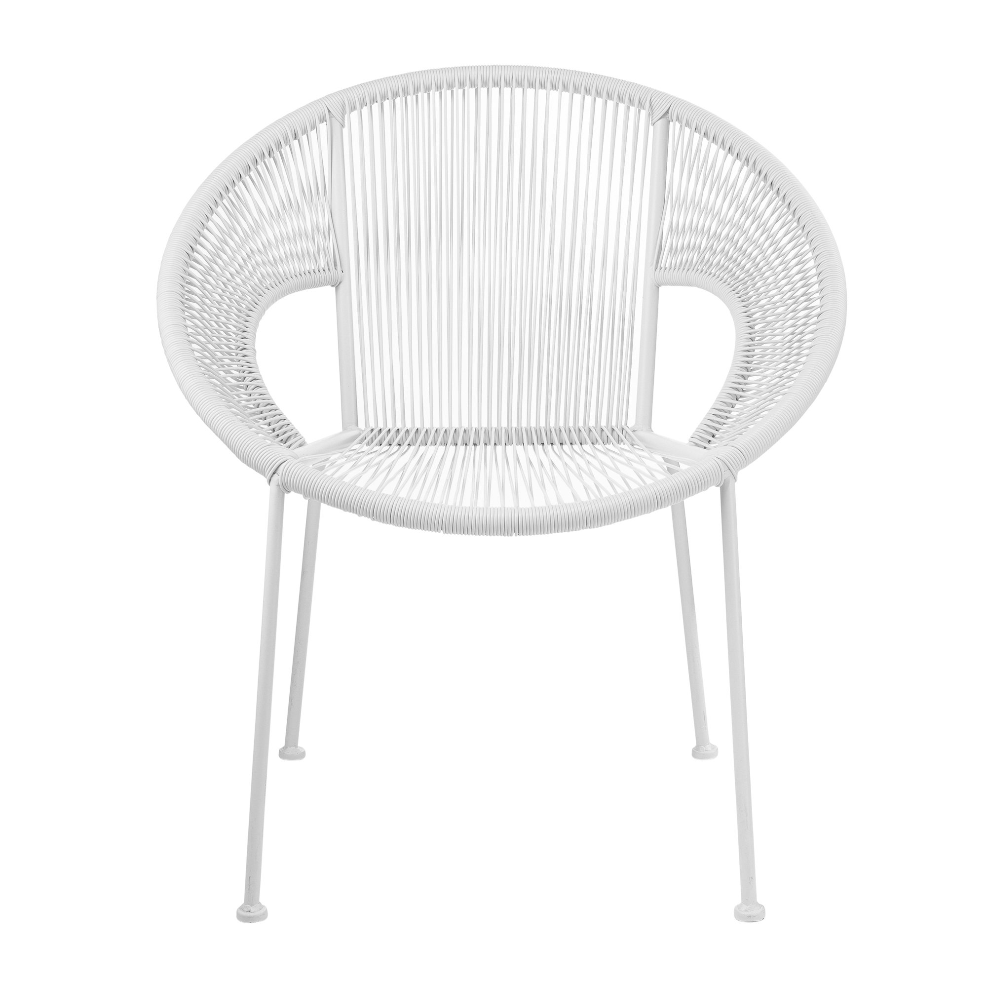 Premium White Outdoor Lounge Chair by Design Guild - Comfortable Patio, Poolside & Garden Relaxation for Backyard, Deck & Beach Use