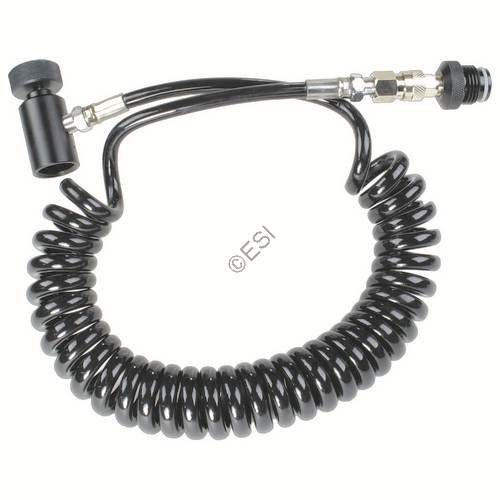 MC Paintball Coiled Remote Hose - Thick Air Line for iRemote C Version | Durable Paintball Accessory for Outdoor Games & Competitions