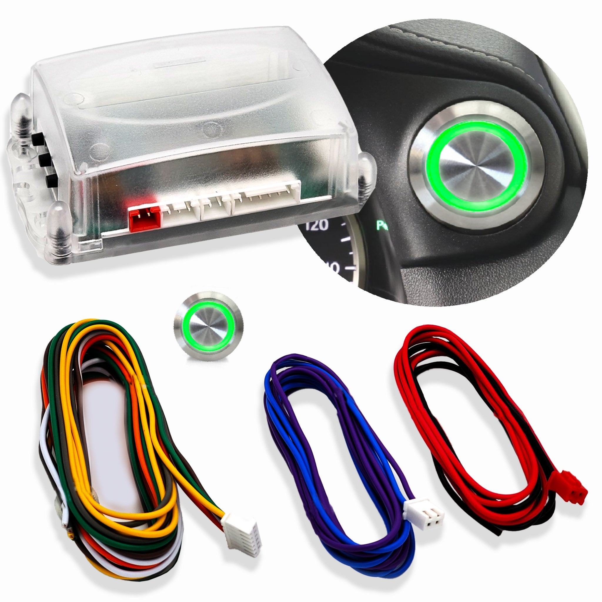 1903-1904 Buick Model B 12V Ignition Billet Push Button Start Stop Switch Kit - Engine Conversion for Classic Car Restoration & Hot Rod Customization