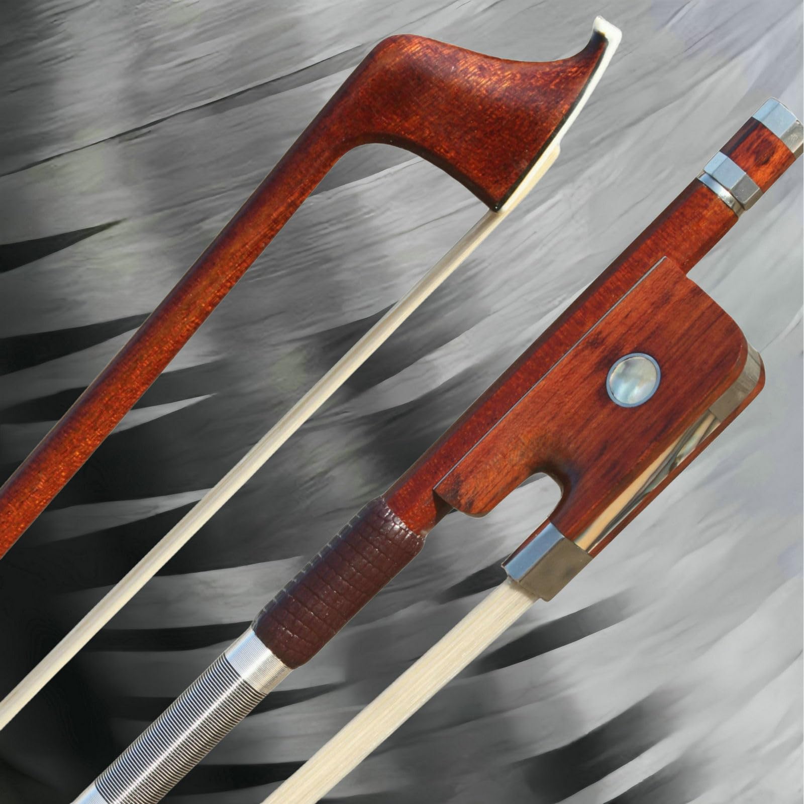 Professional 4/4 Full Size Carbon Fiber & Pernambuco Wood Hybrid Cello Bow with Snakewood Frog & Natural Horsehair - Perfect for Orchestral Performances, Solo Practice & Studio Recordings