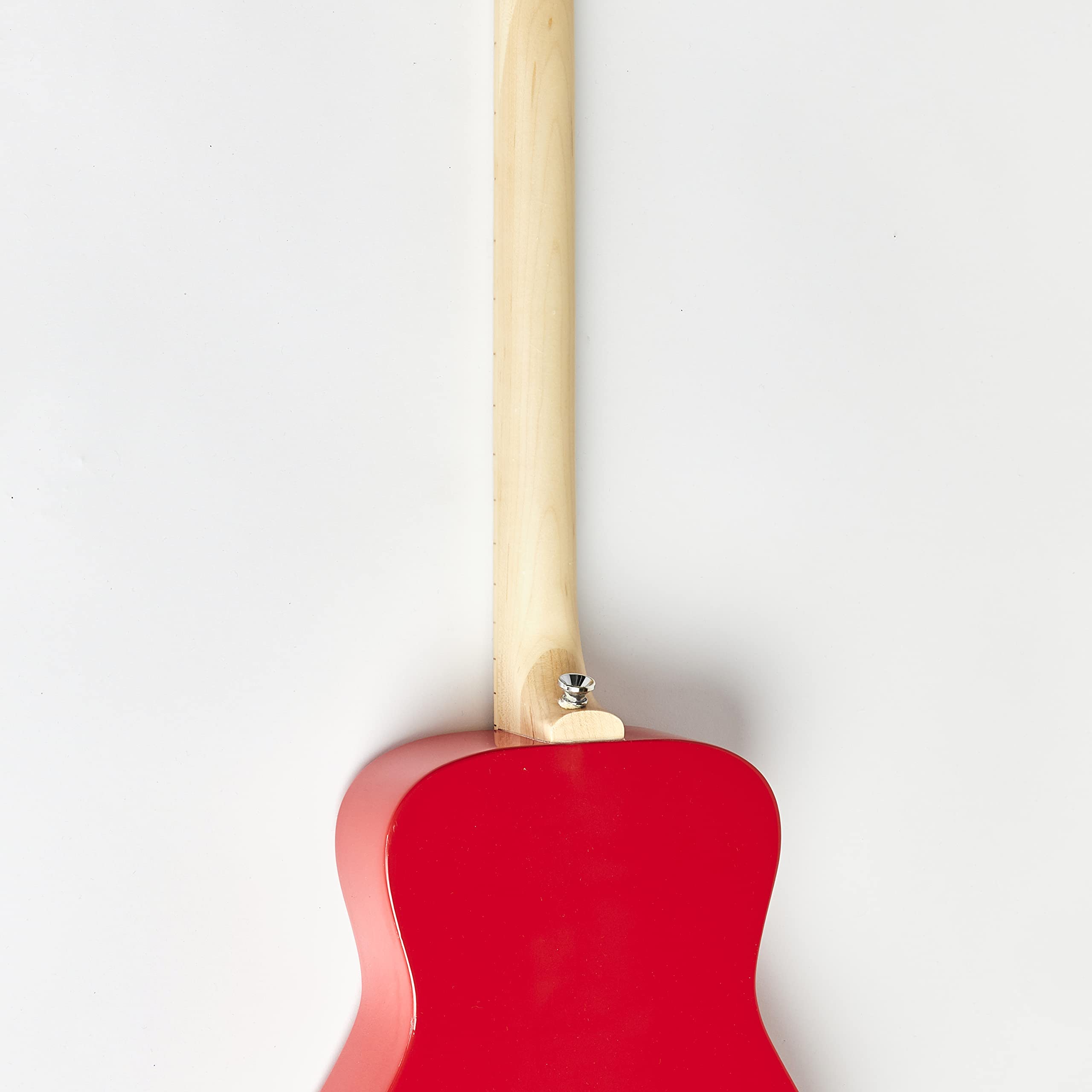 Loog Pro Acoustic Kids Guitar - 3-String Beginner Guitar for Children Ages 6+ with Free Learning App & Video Lessons - Perfect for Home Practice, Music Classes & Birthday Gifts (Red)