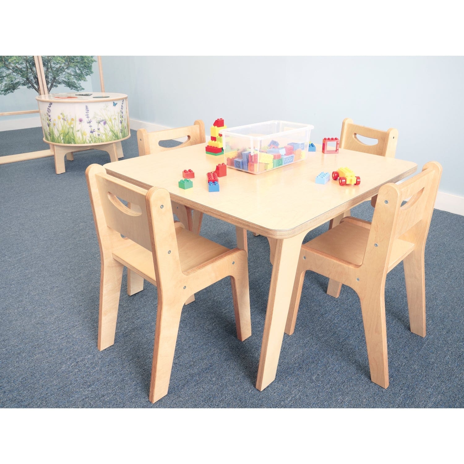 Whitney Plus Square Table 22 Inch Height - Modern Dining Table for Small Spaces, Kitchen, Breakfast Nook & Apartment Living