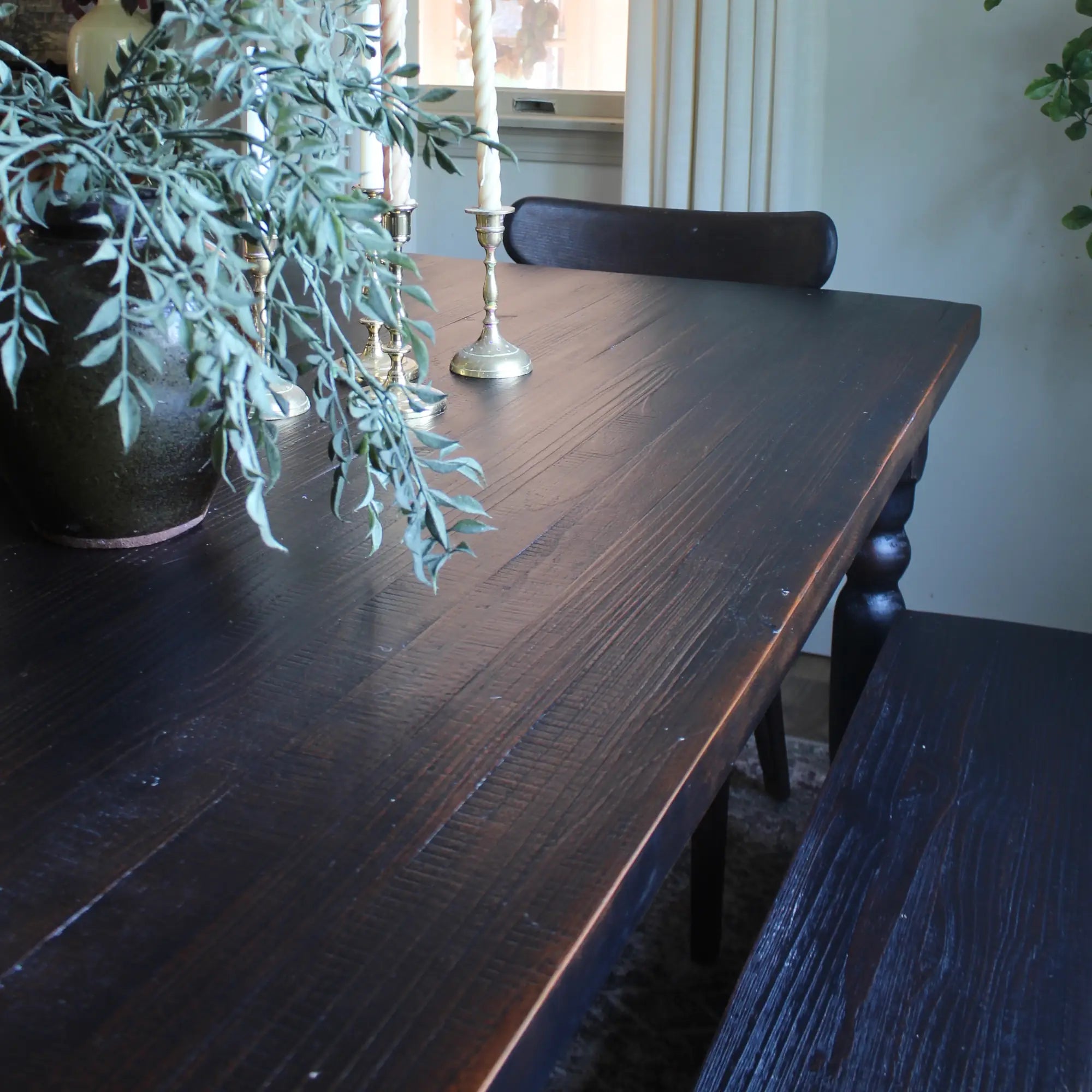Valerie Original Modern Dining Table Set - Solid Wood Kitchen Table for 6 - Perfect for Family Dinners & Entertaining Guests