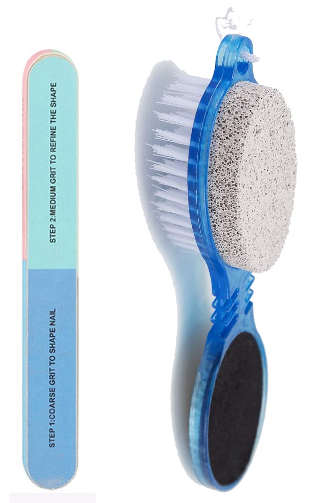 Professional 7-in-1 Nail Care Kit - Buffers, Files & Foot Scrubber for Manicure & Pedicure | Salon Quality Nail Shaping & Polishing Tools for Shiny Nails | Perfect for Home Spa, Nail Salons & Travel Essentials