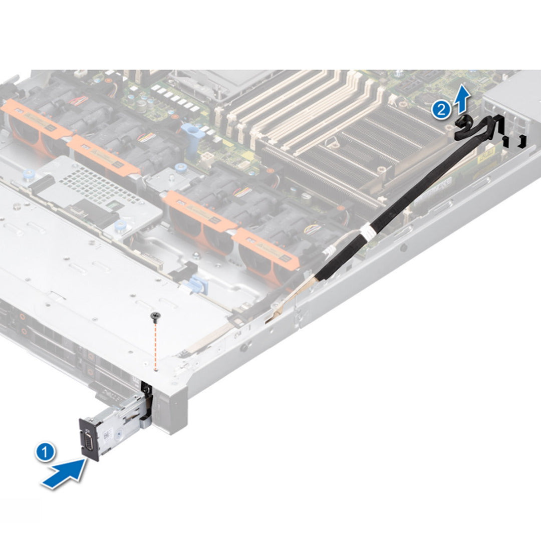 Dell 15th Gen 1U Front VGA Module (4Y3J3) - Server Rack Component for Data Centers & IT Infrastructure