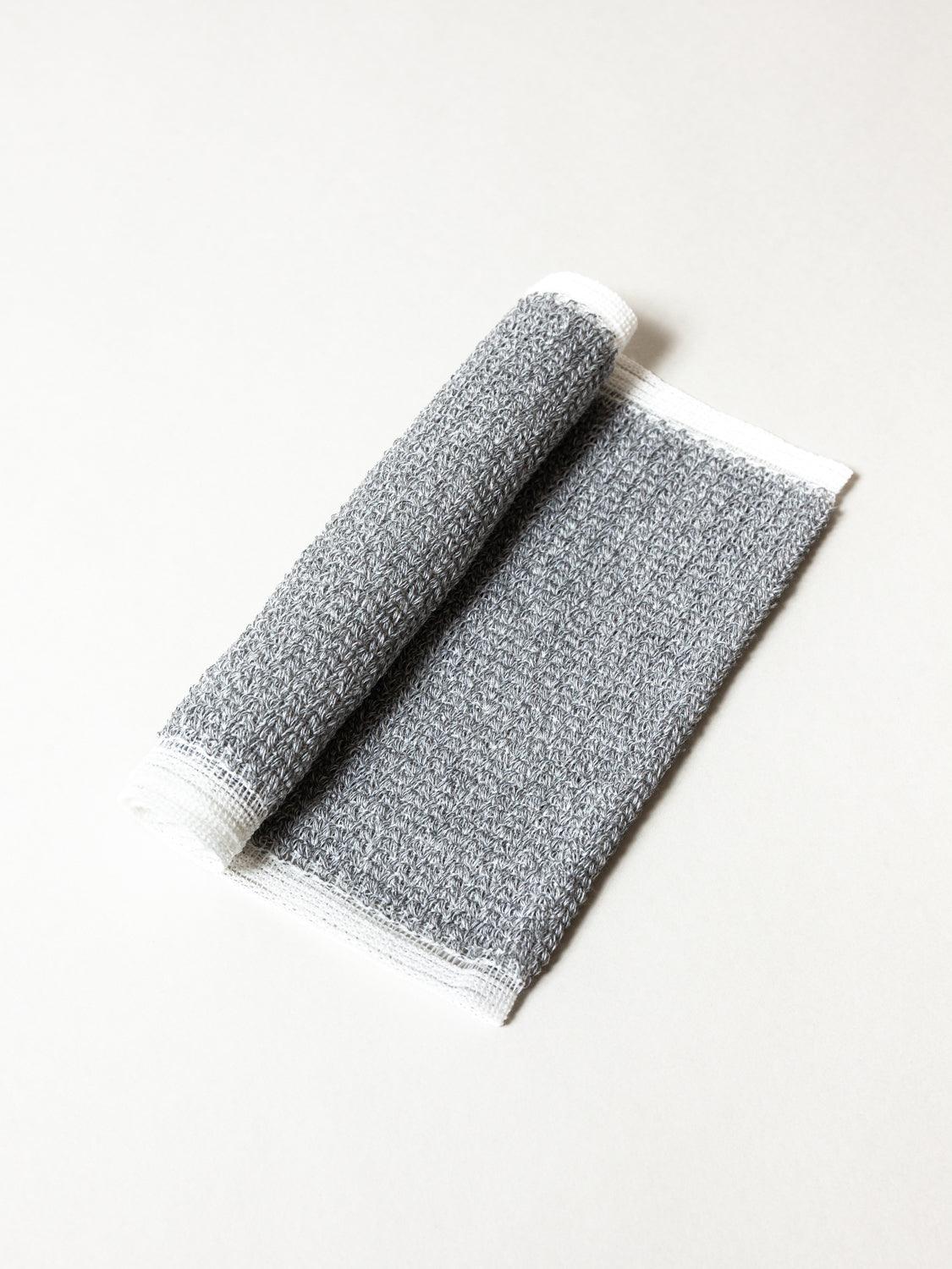 Morihata Binchotan Charcoal Exfoliating Body Scrub Towel - Deep Cleansing & Detoxifying for Smooth Skin - Perfect for Shower, Spa & Daily Skincare Routine