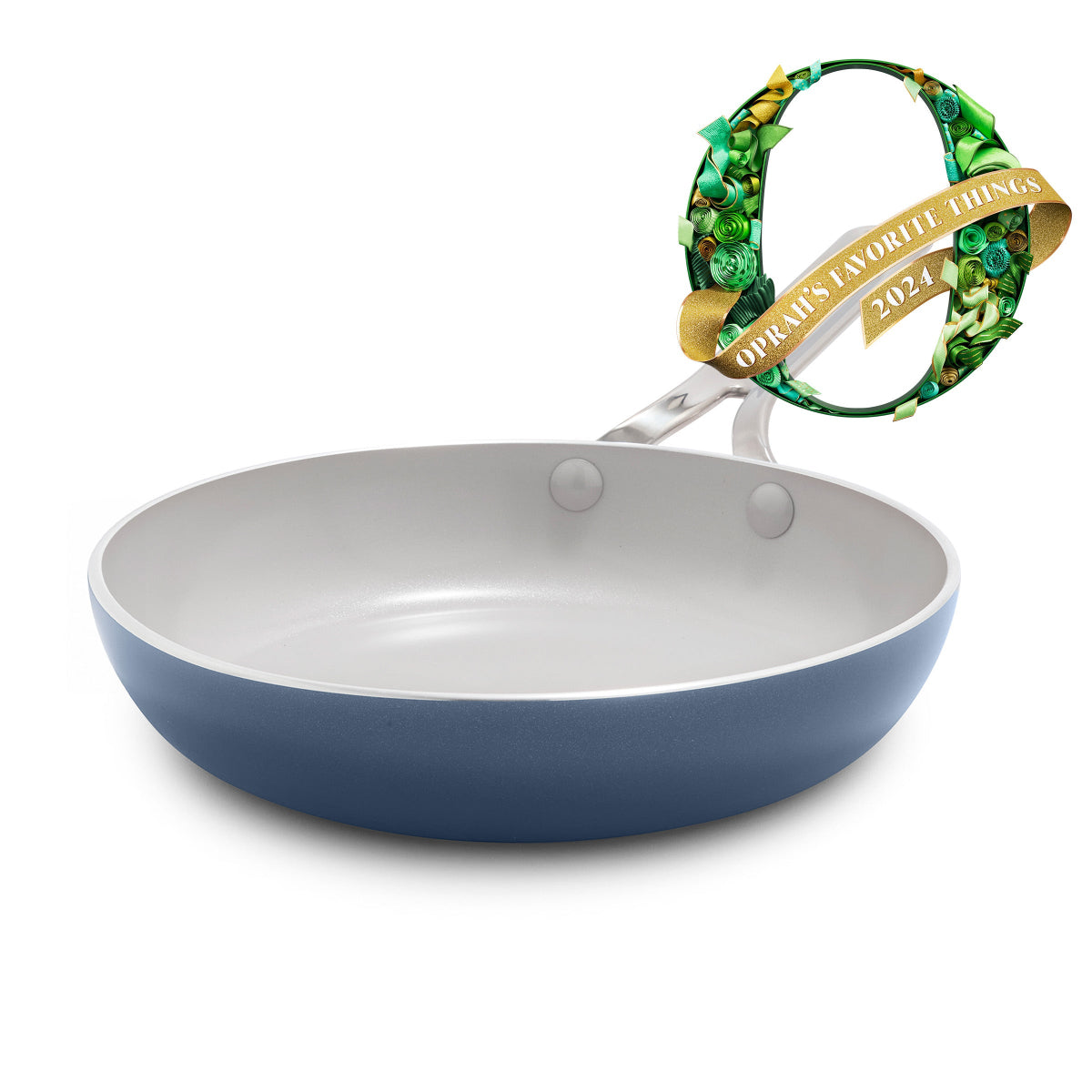 Nova Ceramic Nonstick 8-Inch Frying Pan - Eco-Friendly Non-Toxic Cookware for Healthy Cooking | Perfect for Eggs, Pancakes & Sauteing | Ocean Blue Design