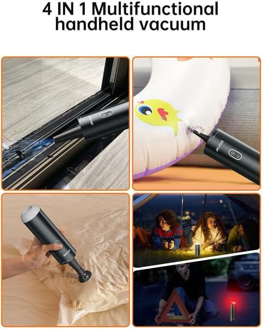 **Ruwa Cordless Handheld Vacuum Cleaner - 14000PA High Power, 2-Speed Rechargeable Mini Vacuum for Car, Home & Pet Hair, 300ml Dust Cup (Pewter Grey) - Perfect for Quick Car Cleaning, Pet Hair Removal & Home Dusting**