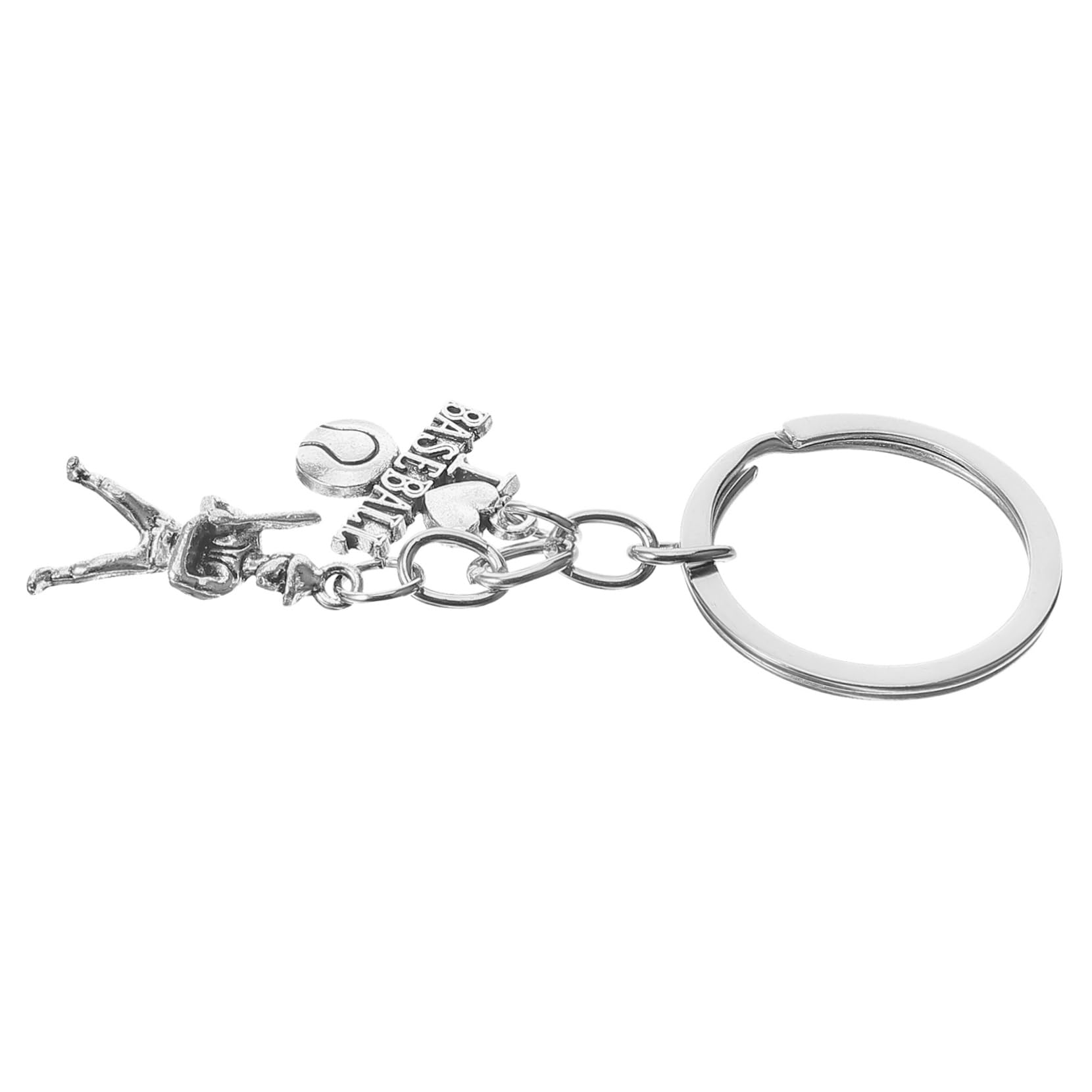 Balacoo 3-Piece Baseball Keychain Set - Softball Keyring, Backpack Charm & Bowling Key Chain for Women - Cute Baseball Decor Accessories for Bags, Purses & Sports Fans (Great Gift for Baseball Lovers)