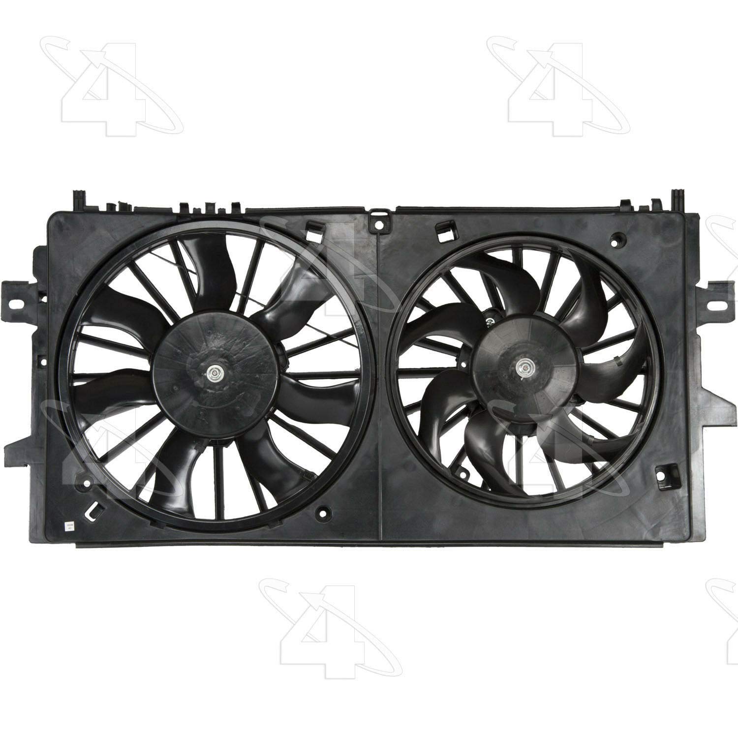 4 Seasons 76028 Radiator & Condenser Fan Assembly - Replacement Cooling Fan for Cars & Trucks - Perfect for Engine Overheating Prevention & AC System Repair