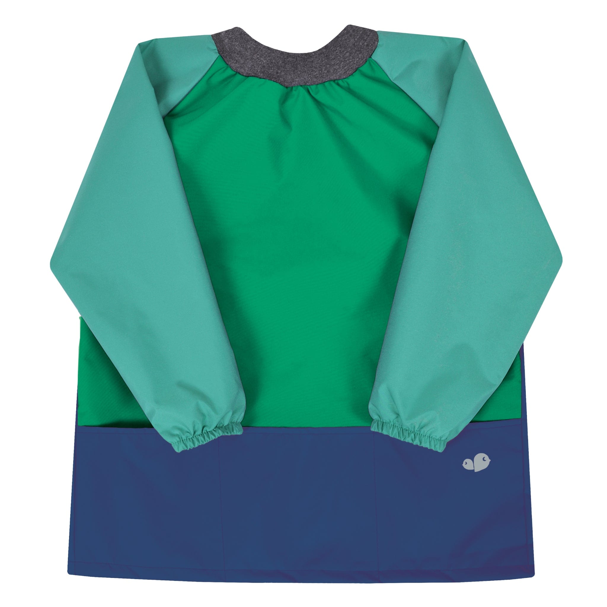 Kids Art Smock - Waterproof Painting Apron in Aqua, Cobalt & Green Color Block - Perfect for Painting, Crafting & Messy Play Activities