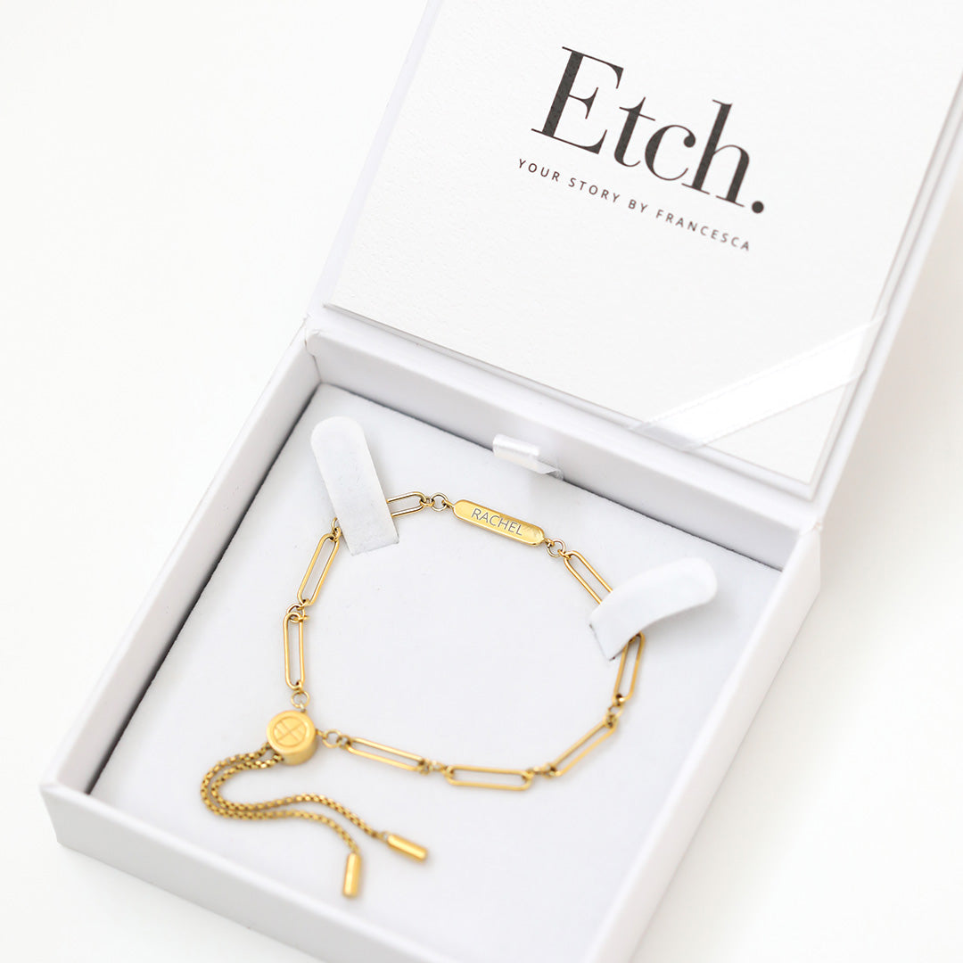 Stylish Etch Chain Bracelet for Women - Trendy Adjustable Jewelry Gift for Everyday Wear & Special Occasions