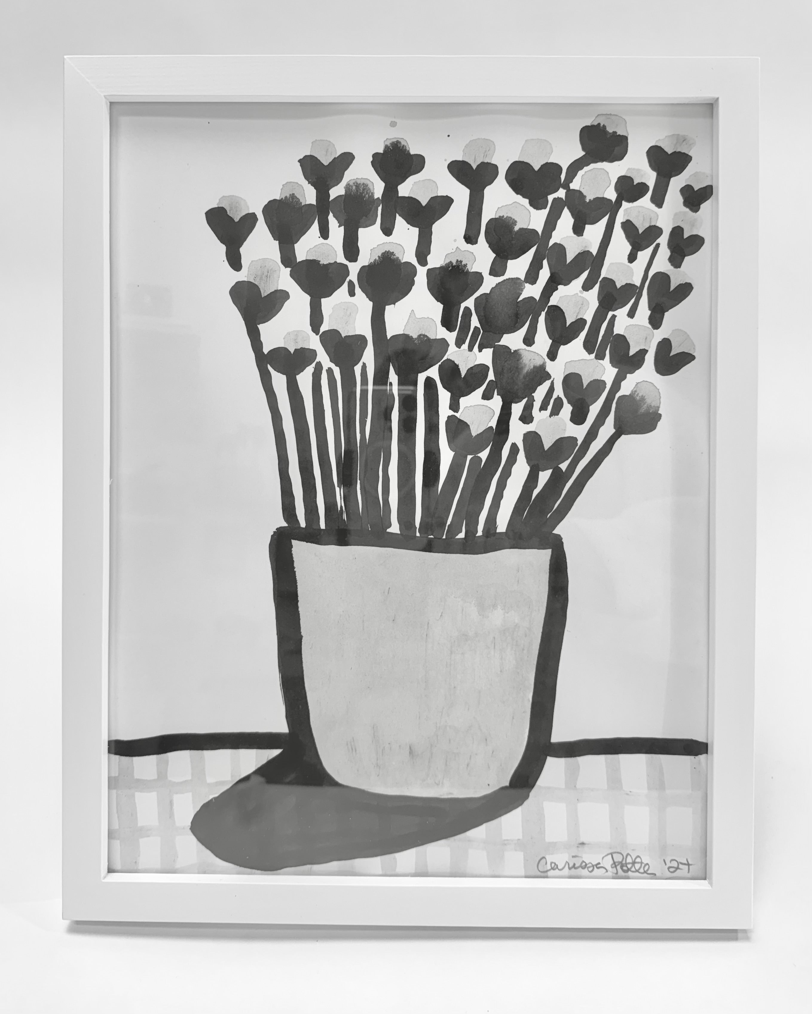Forever Flowers 2 - Elegant Sumi Ink Painting Wall Art | Japanese Brush Painting Decor for Home, Office & Gift Giving