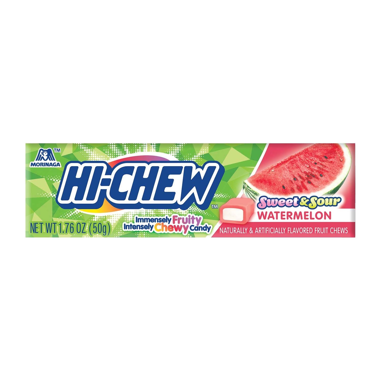 Hi Chew Watermelon Flavor Chewy Candy - 15 Count Box | Sweet & Juicy Japanese Snack for Parties, Gifts & On-the-Go Treats
