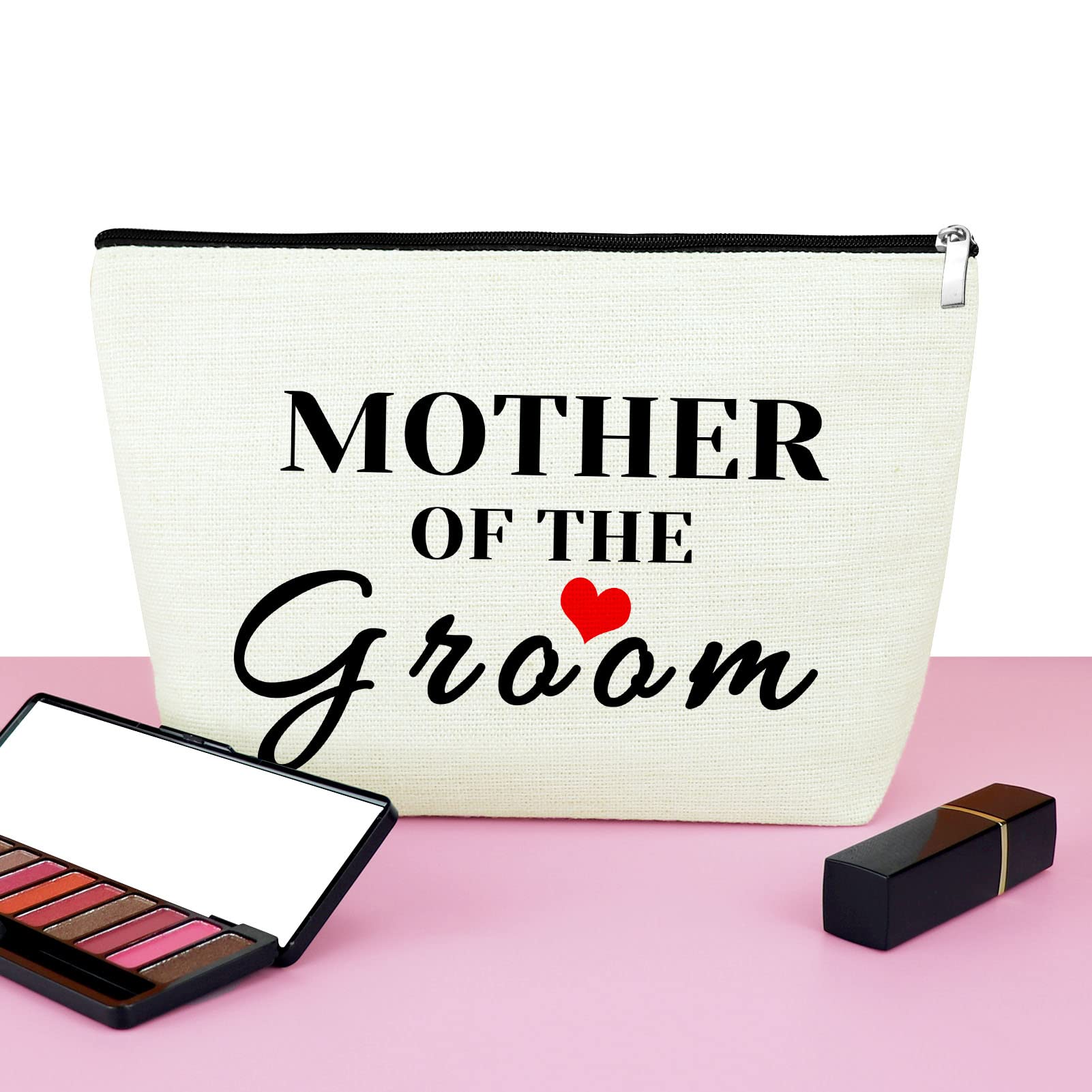 Elegant Cosmetic Bag for Mother of the Groom - Wedding Gift from Son/Daughter, Birthday & Mother's Day Present for Mom/Mother-in-Law - Travel Makeup Pouch for Bridal Shower, Christmas & Special Occasions