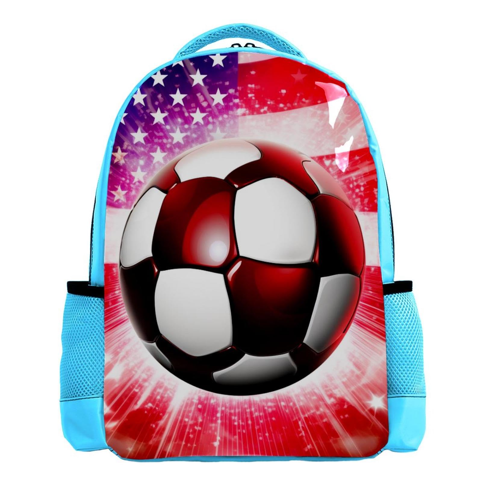 Best Travel Backpack for Men & Women - Durable American Flag Football Backpack - Perfect for Hiking, Gym, School & Outdoor Adventures