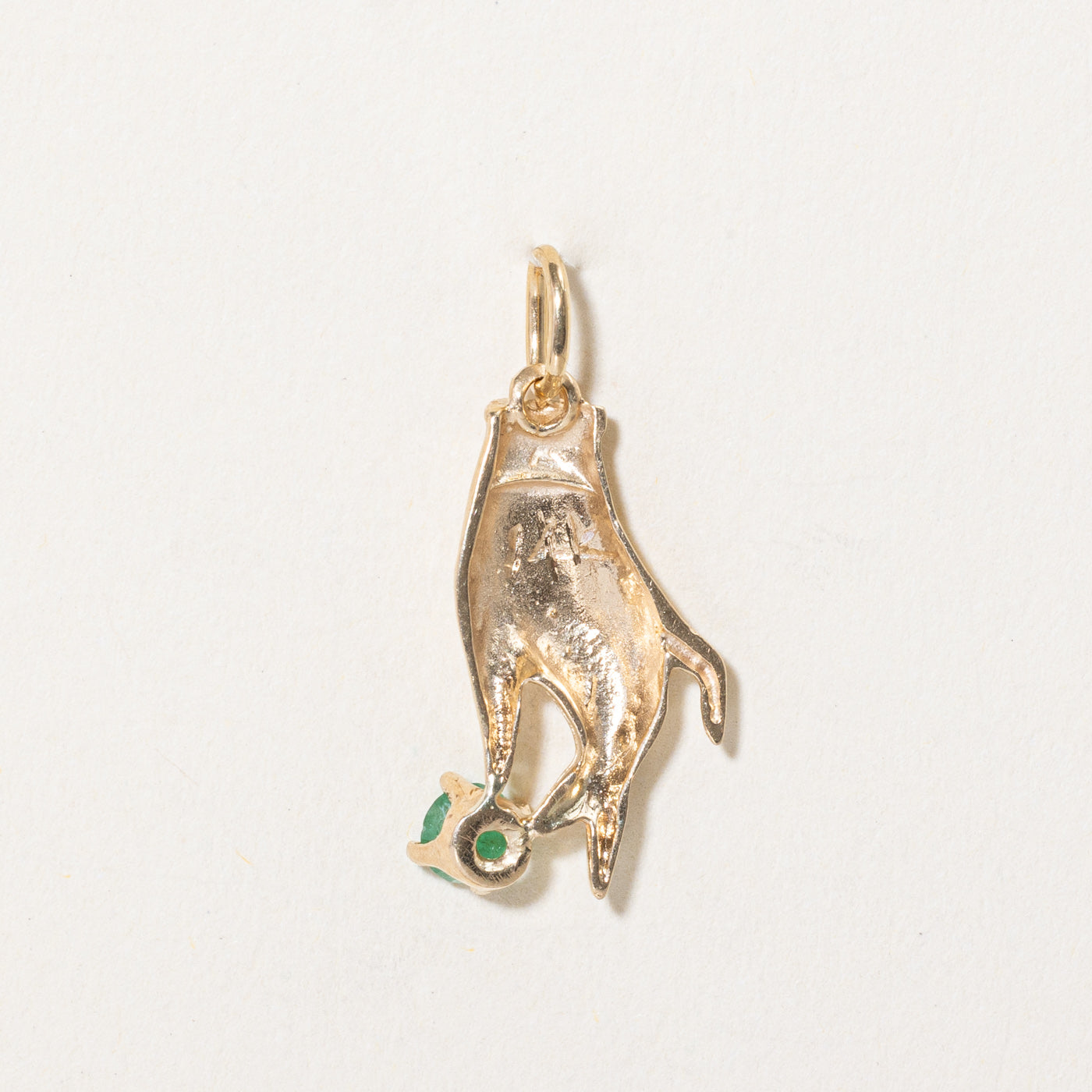 Emerald Green Gemstone Hand Pendant Necklace | 0.15 Carat Natural Emerald Jewelry | Perfect for Women's Birthday Gifts, Anniversary & Special Occasions