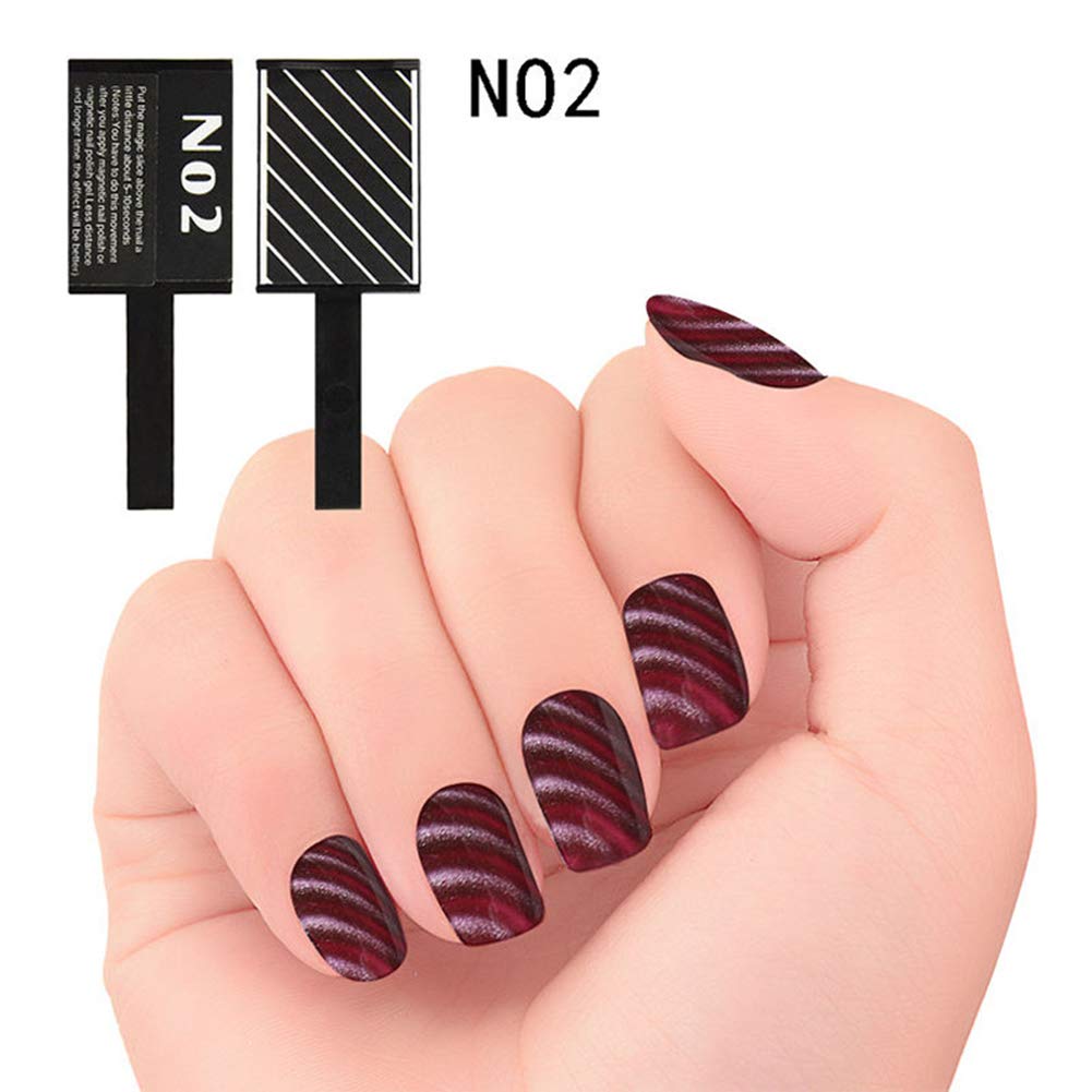11 PCS Magnetic Nail Art Kit - Magnet Stick, Pen & Plates for 3D Cat Eye Gel Polish | DIY Manicure Tools for Professional Salon & Home Nail Designs