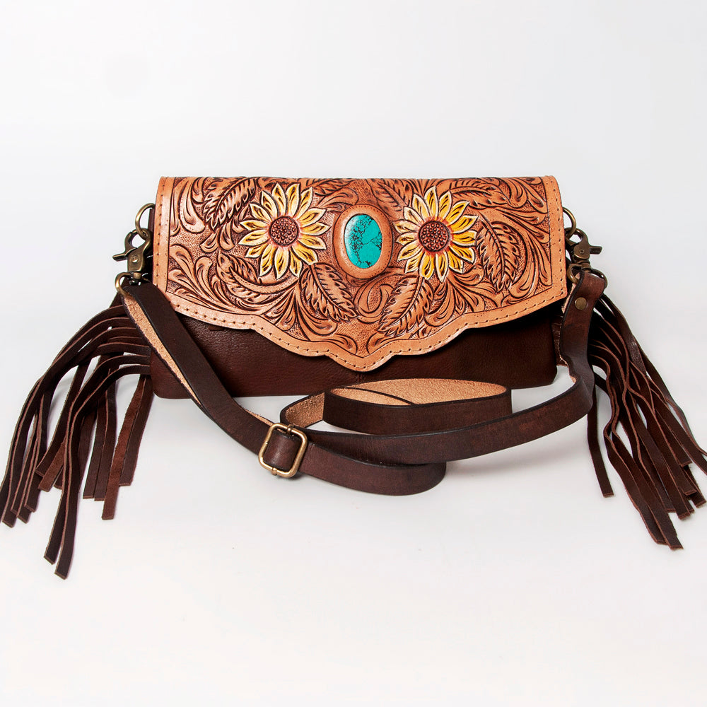 American Darling ADBGA138 Genuine Leather Women's Wallet - Hand Tooled Western Purse for Everyday Use, Travel & Country Style Outfits
