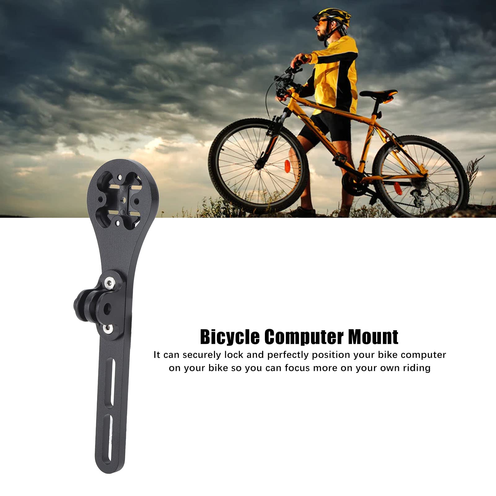 Premium Aluminum Alloy Bike Computer Holder - Universal Bicycle GPS Mount for Road Bikes, MTB & Commuter Cycling - Perfect for Training, Racing & Outdoor Adventures