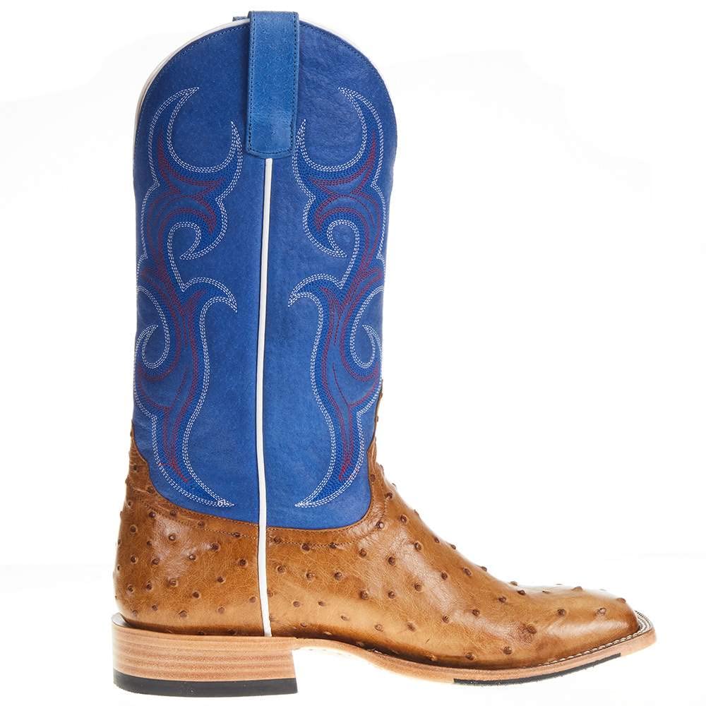 Men's Horse Power Top Hand Full Quill Ostrich Leather Cowboy Boots - Size 11D in Antique Saddle Brown | Western Riding, Rodeo & Country Fashion