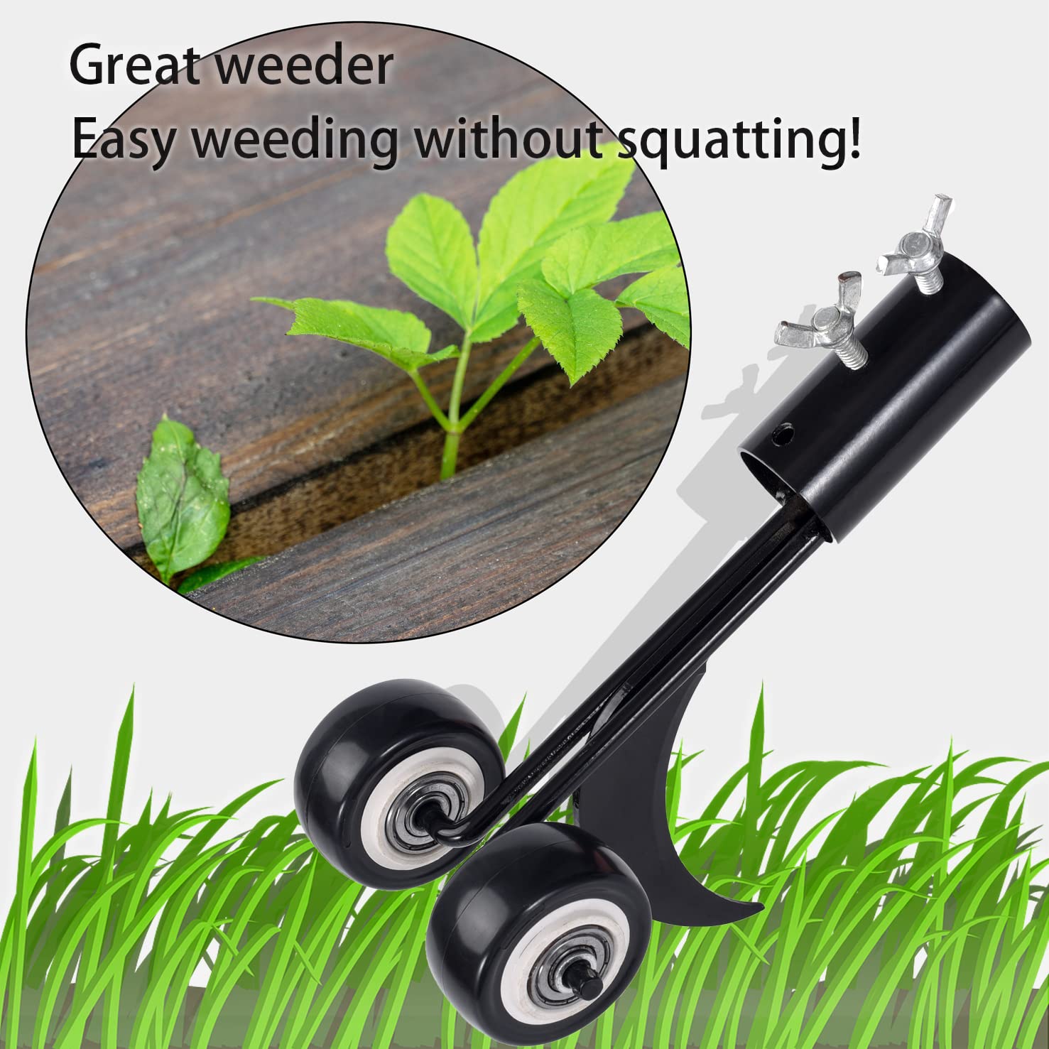 **Best Weed Puller Tool - Adjustable Garden Weeder for Standing Weeds - Perfect for Lawn, Patio, Backyard, Sidewalk & Driveway Cleaning**