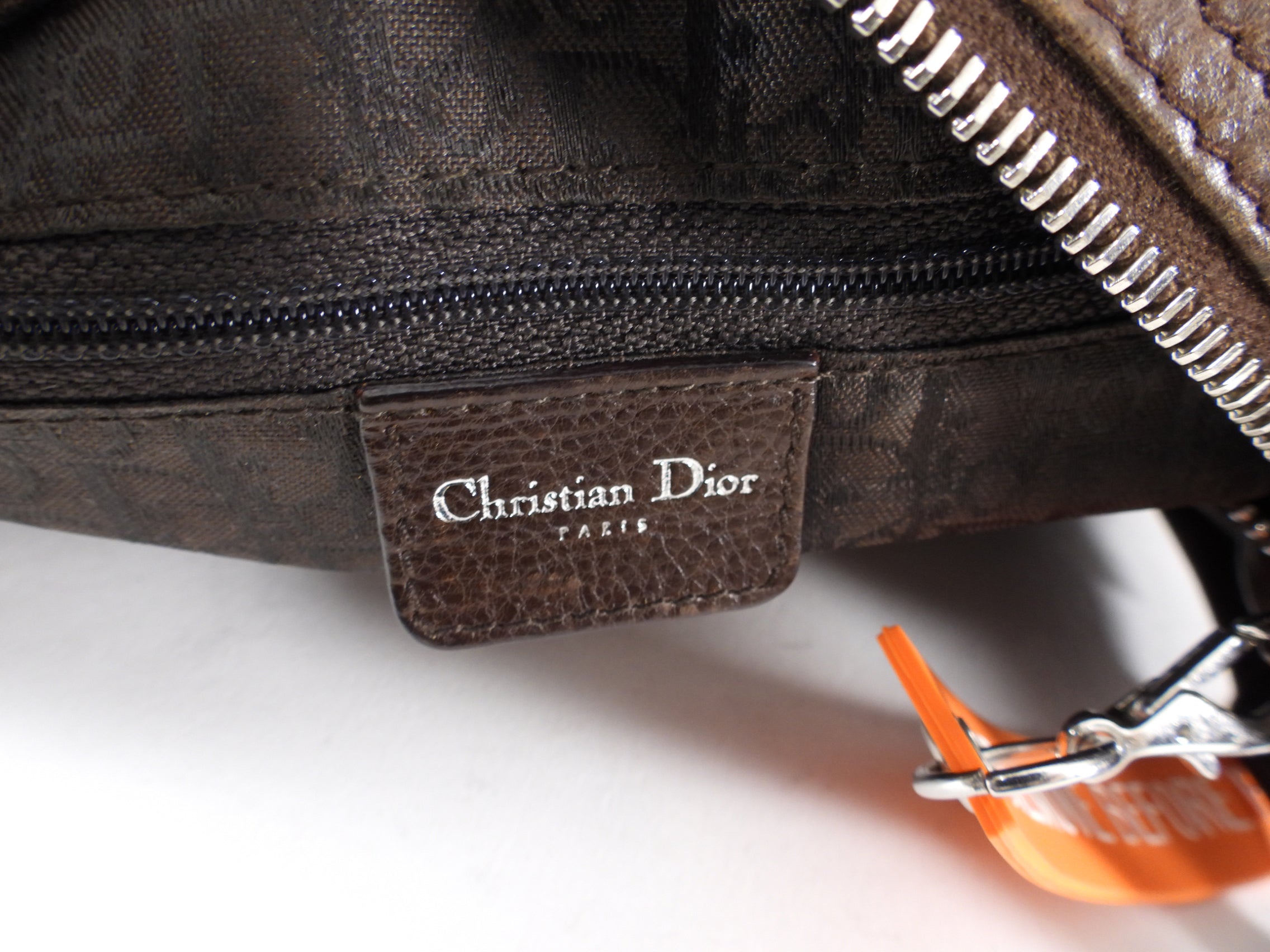 Vintage Christian Dior Galliano 2006 Brown Leather Flight Shoulder Bag - Authentic Designer Handbag for Women, Travel & Everyday Use