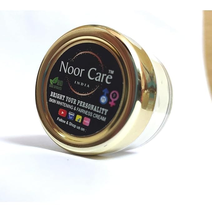 NOOR CARE INDIA Face Whitening Cream for Men & Women - Brightens Skin, Reduces Pimples, Dark Spots & Under Eye Circles - 50g for Glowing Skin | Daily Use, Night Care & Special Occasion Prep