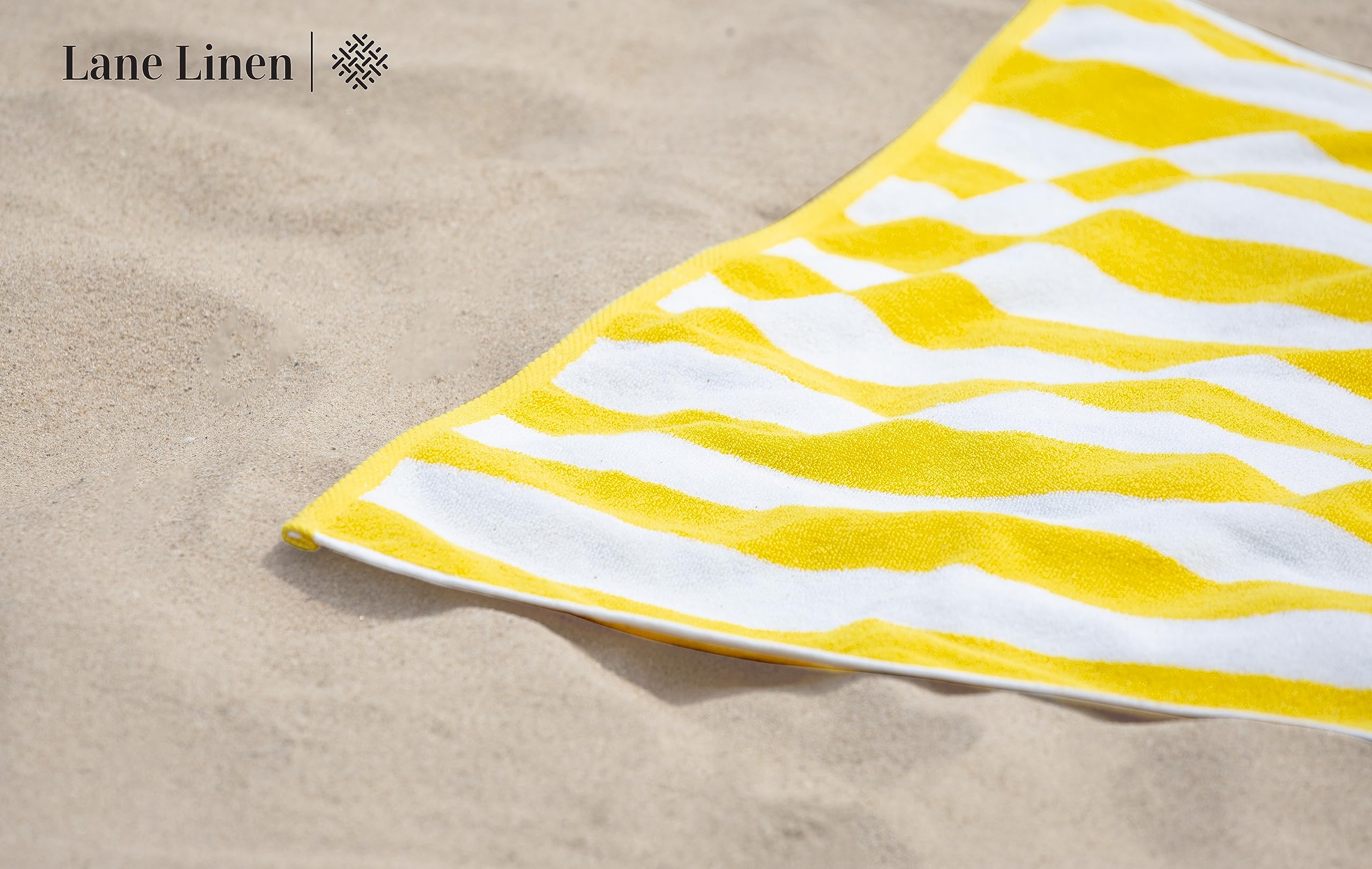 Premium Yellow Cotton Beach Towels Set of 4 - 36