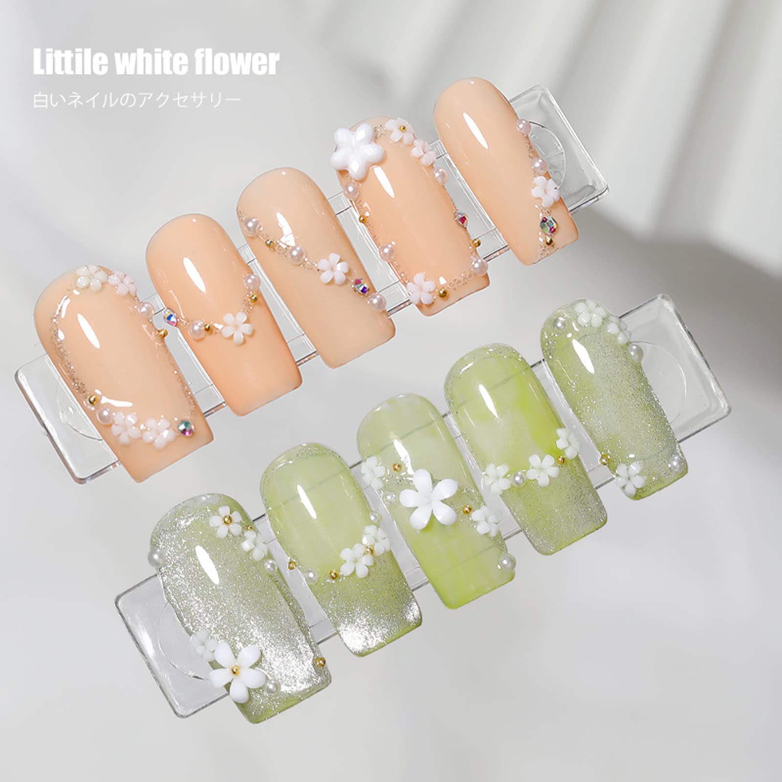 Gold & Silver Metal Caviar Beads Flat Back Nail Charms - Acrylic Flower Nail Art Decorations for DIY Nail Design & Jewelry Making - Perfect for Women & Girls' Manicures, Parties, and Special Occasions