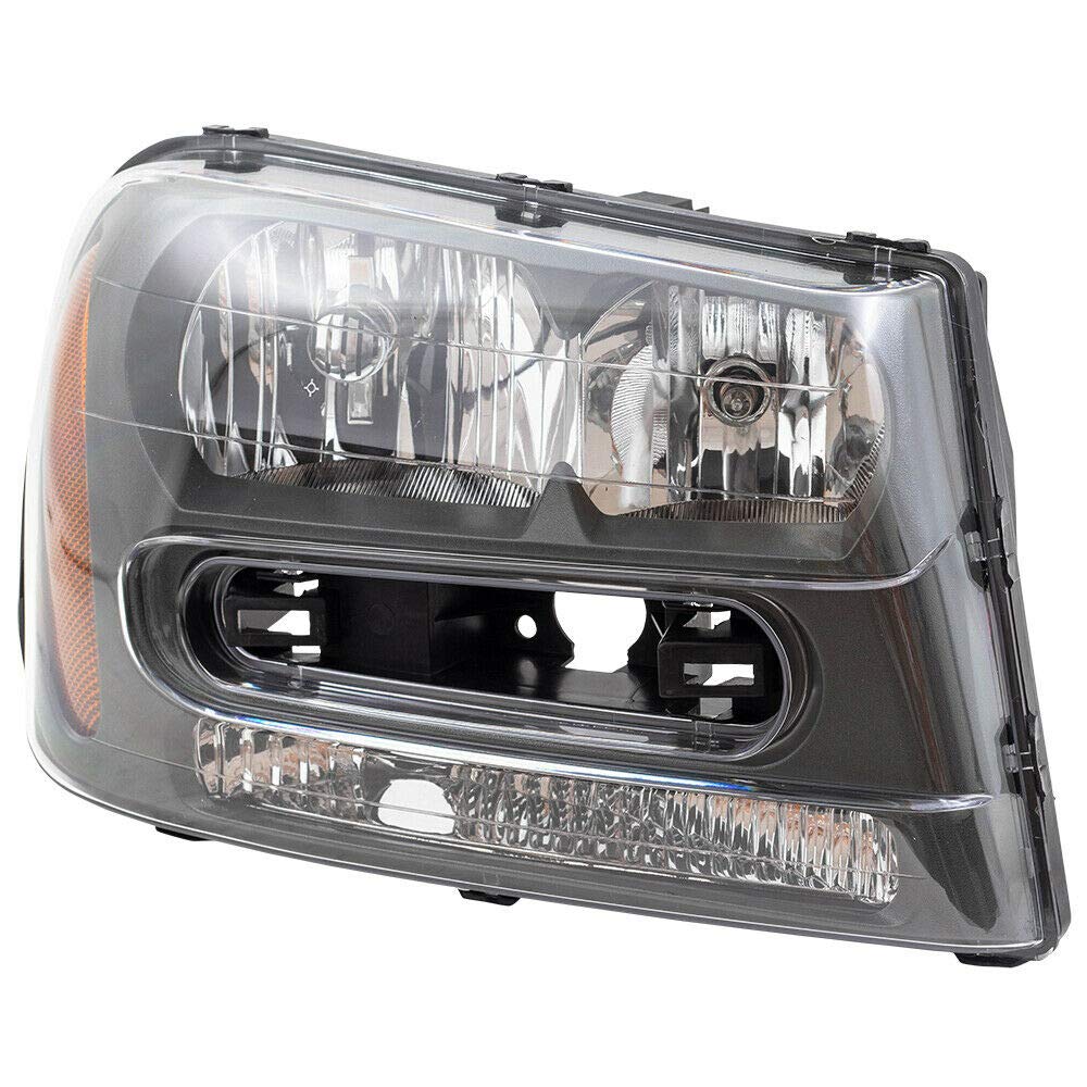 Chevy Trailblazer & EXT Headlight Assembly with Full Width Grille Bar - Replacement Headlights for Improved Night Driving & Off-Road Visibility